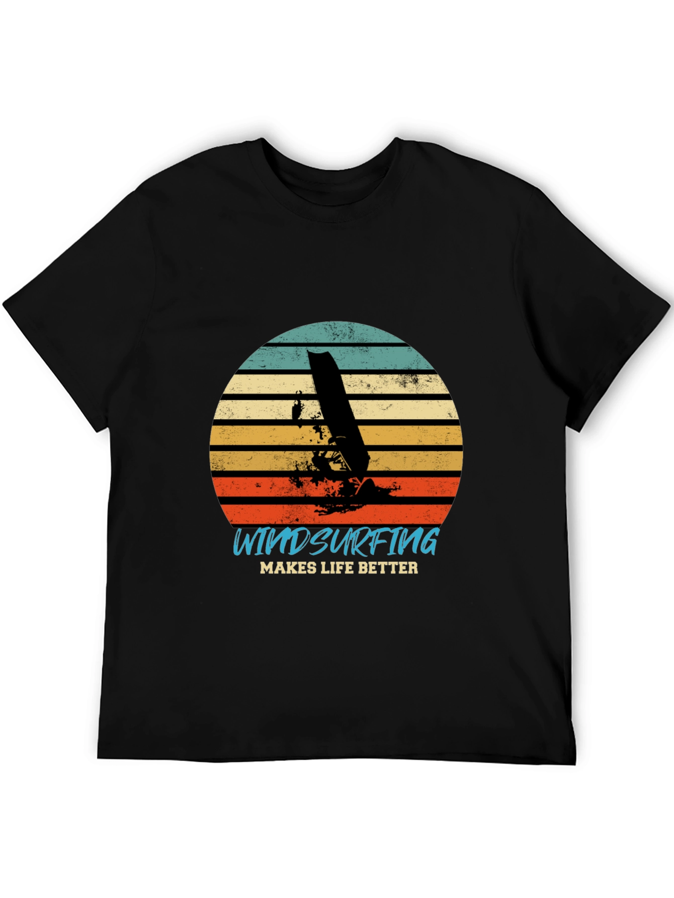 Retro Windsurfing T-Shirt: Makes Life Better Tee