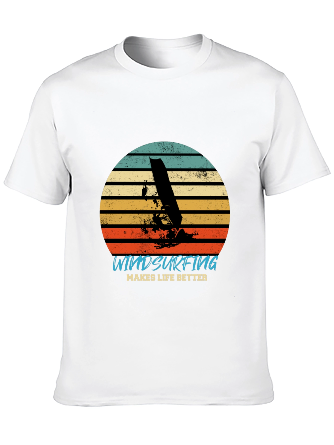 Retro Windsurfing T-Shirt: Makes Life Better Tee