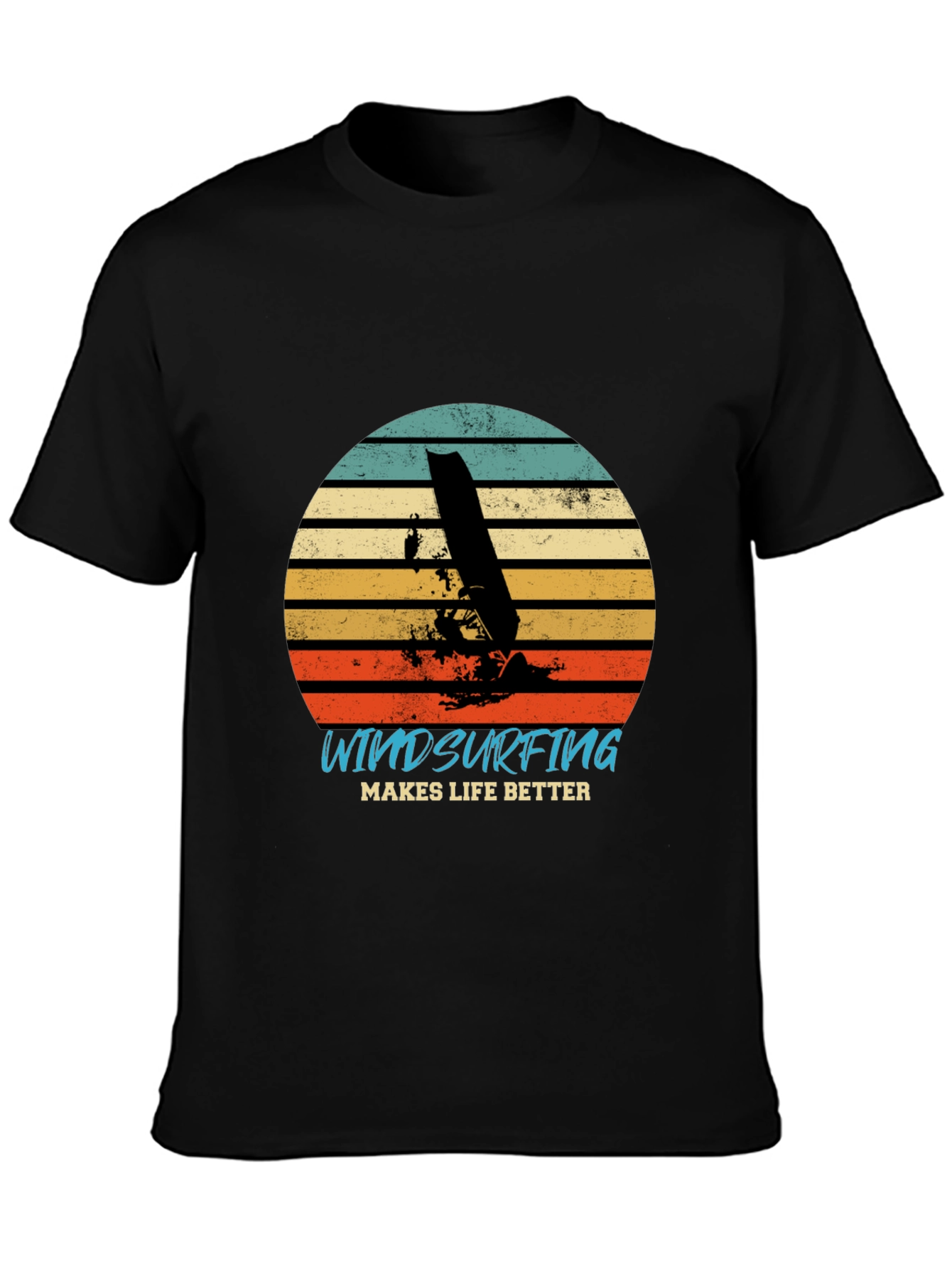 Retro Windsurfing T-Shirt: Makes Life Better Tee
