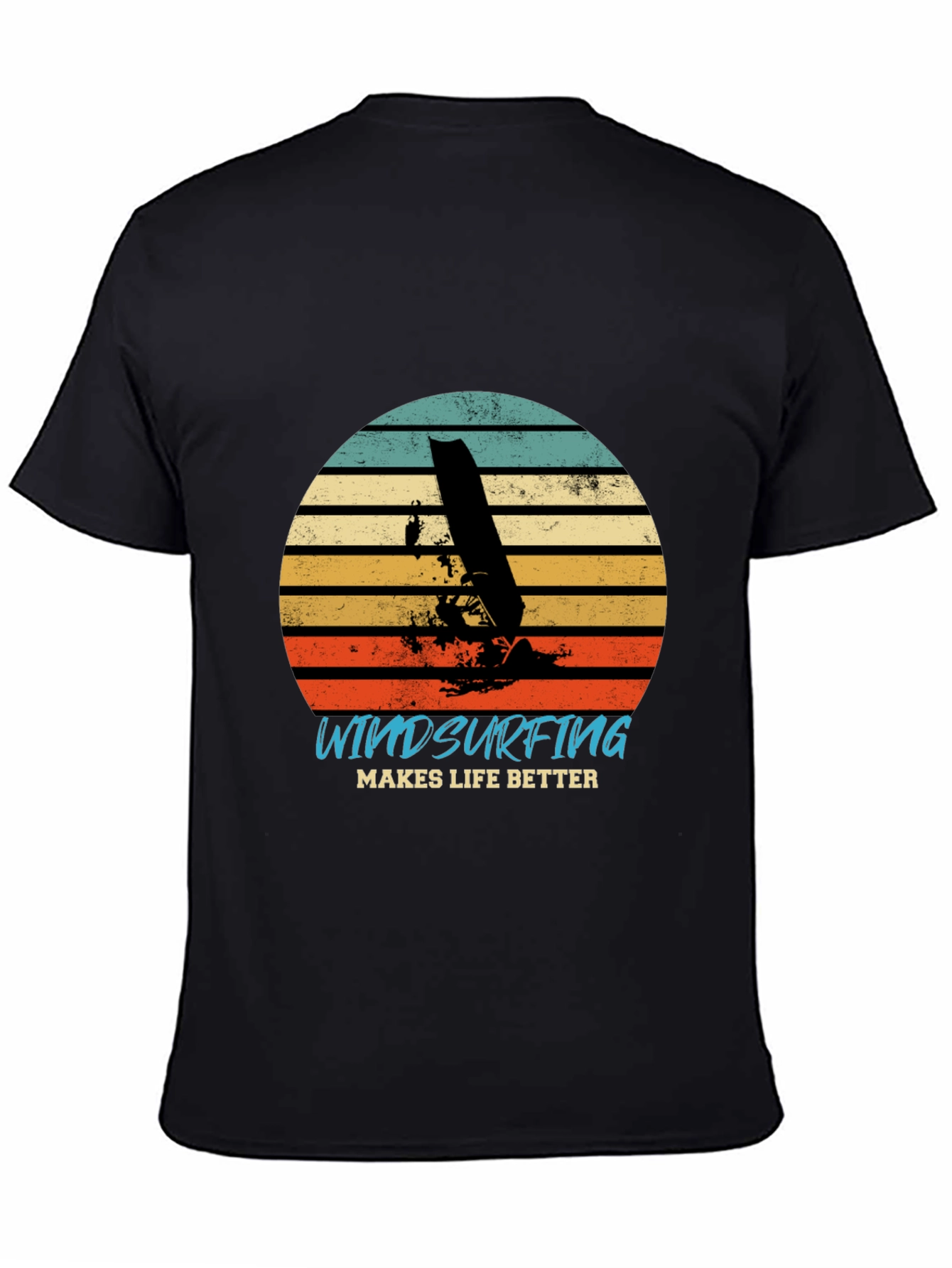 Retro Windsurfing T-Shirt: Makes Life Better Tee