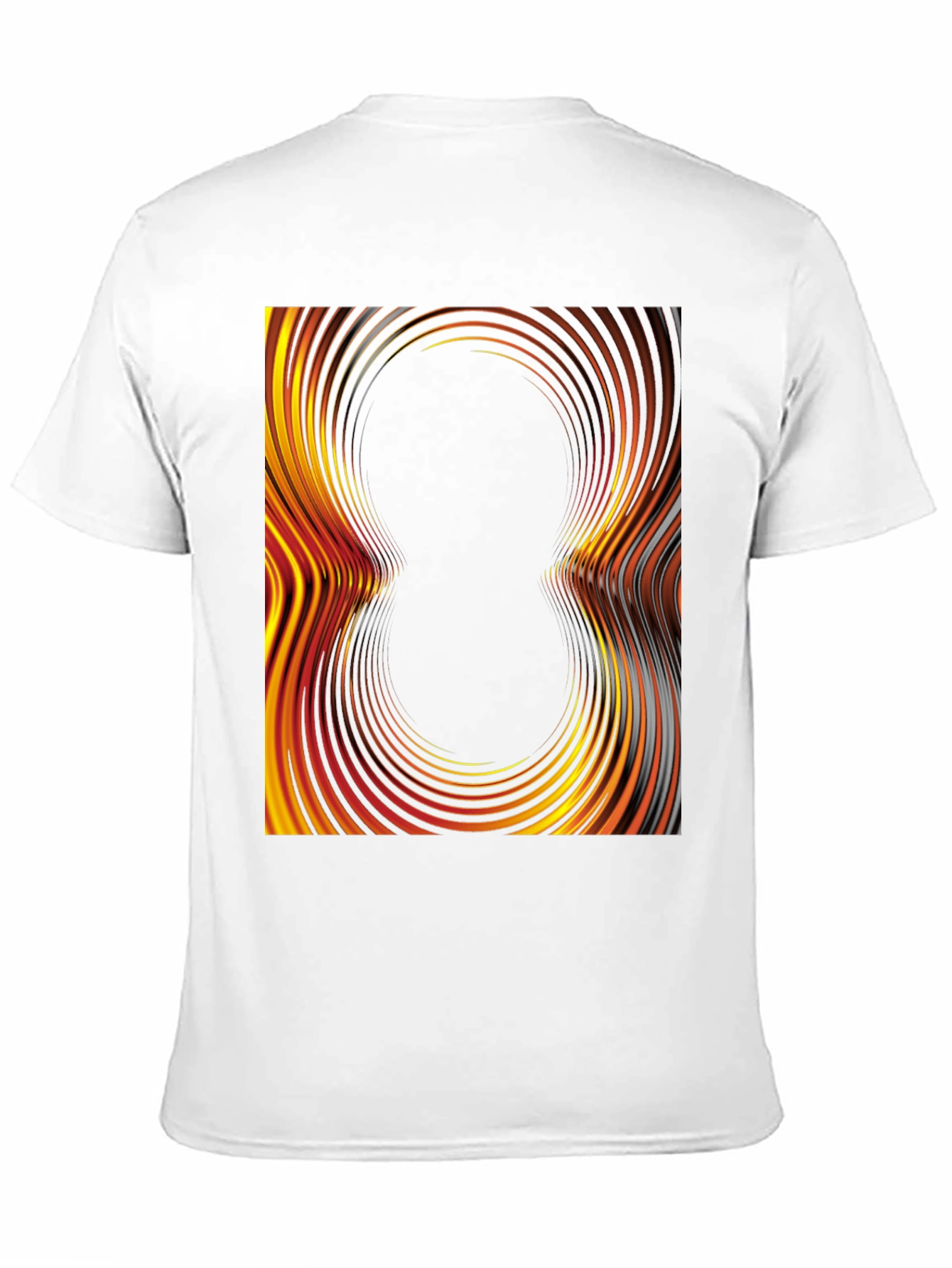 Abstract Swirl Graphic Tee - Black Cotton T-Shirt