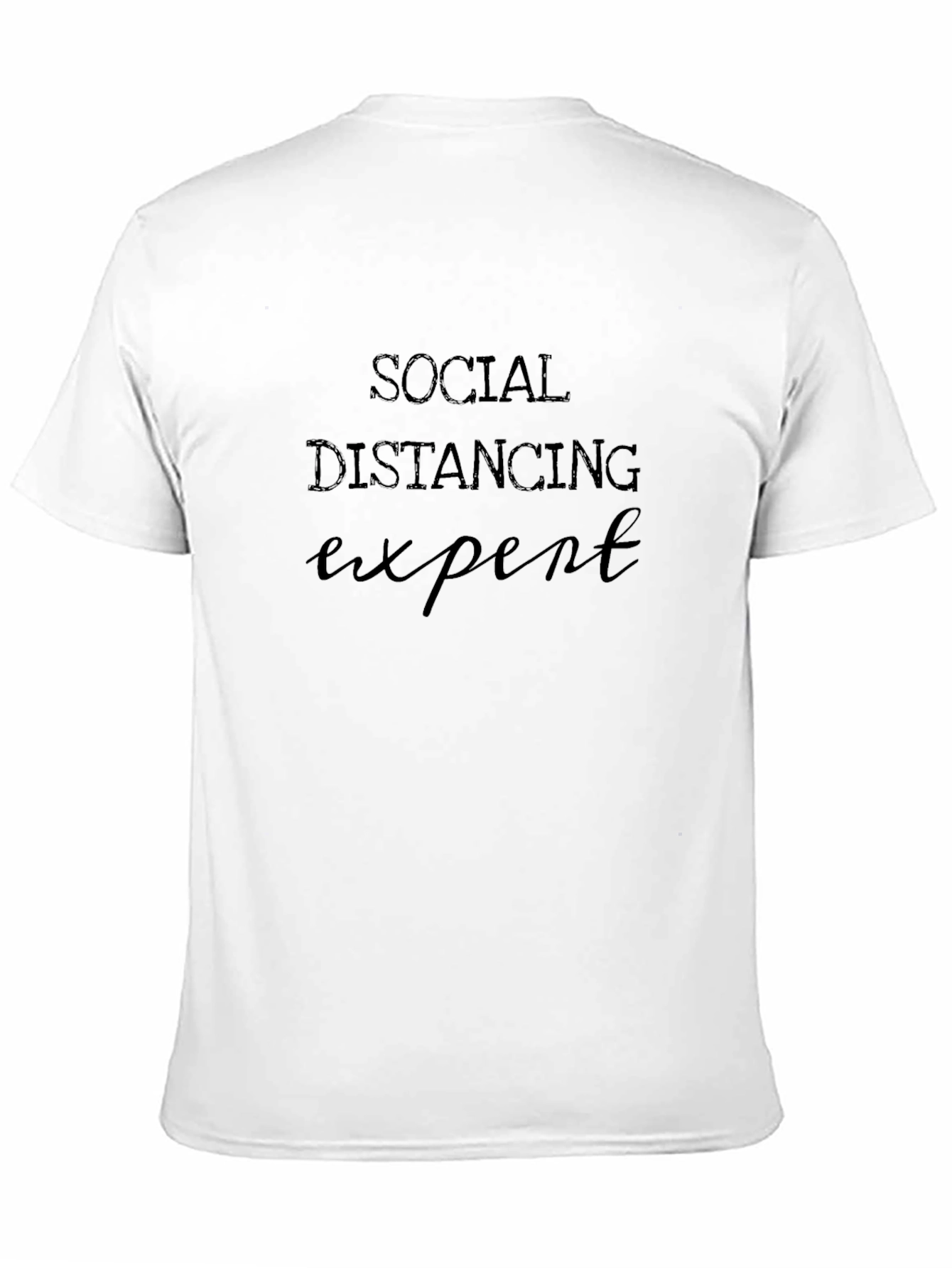 Social Distancing Expert Black T-Shirt