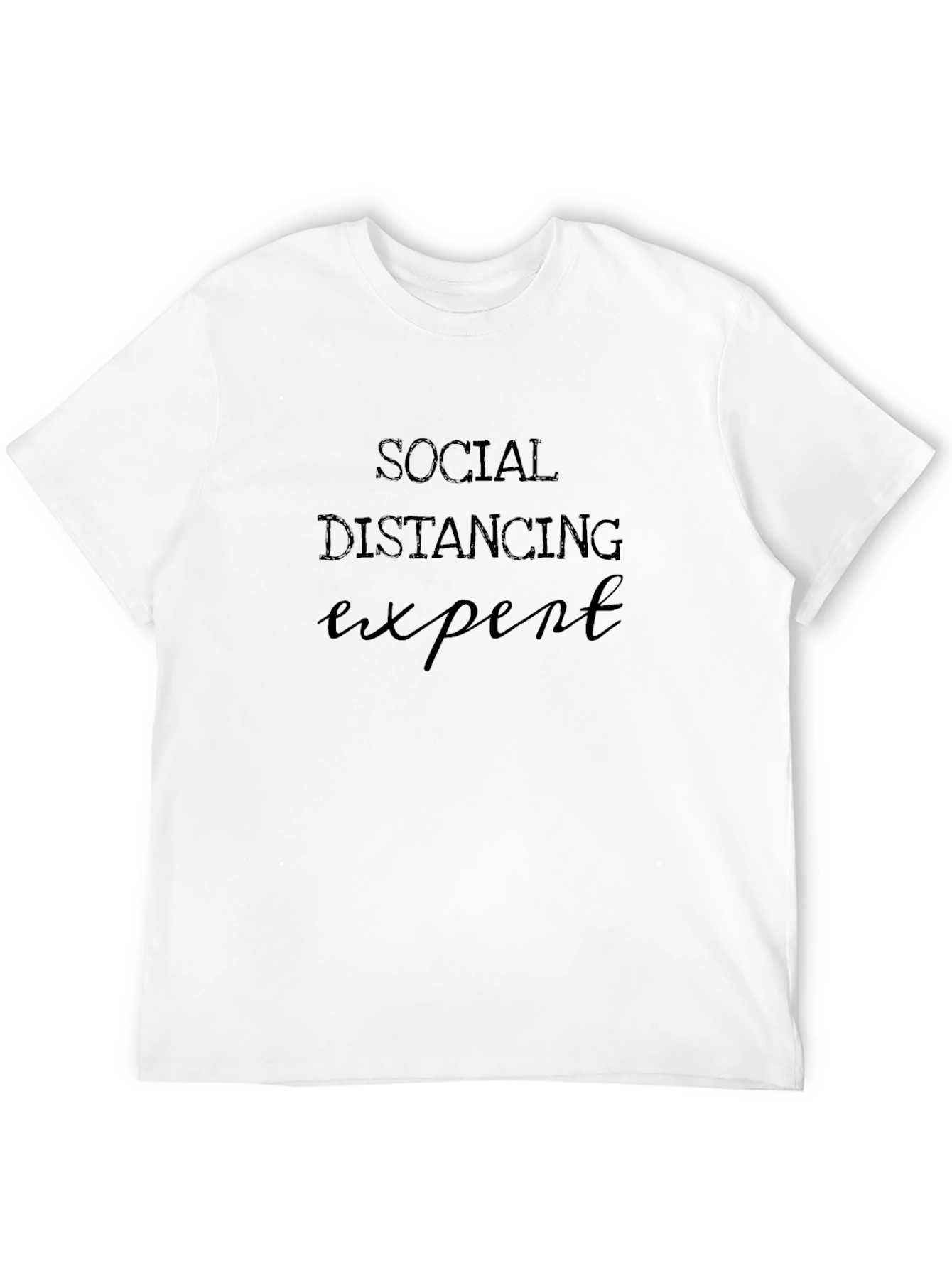 Social Distancing Expert Black T-Shirt