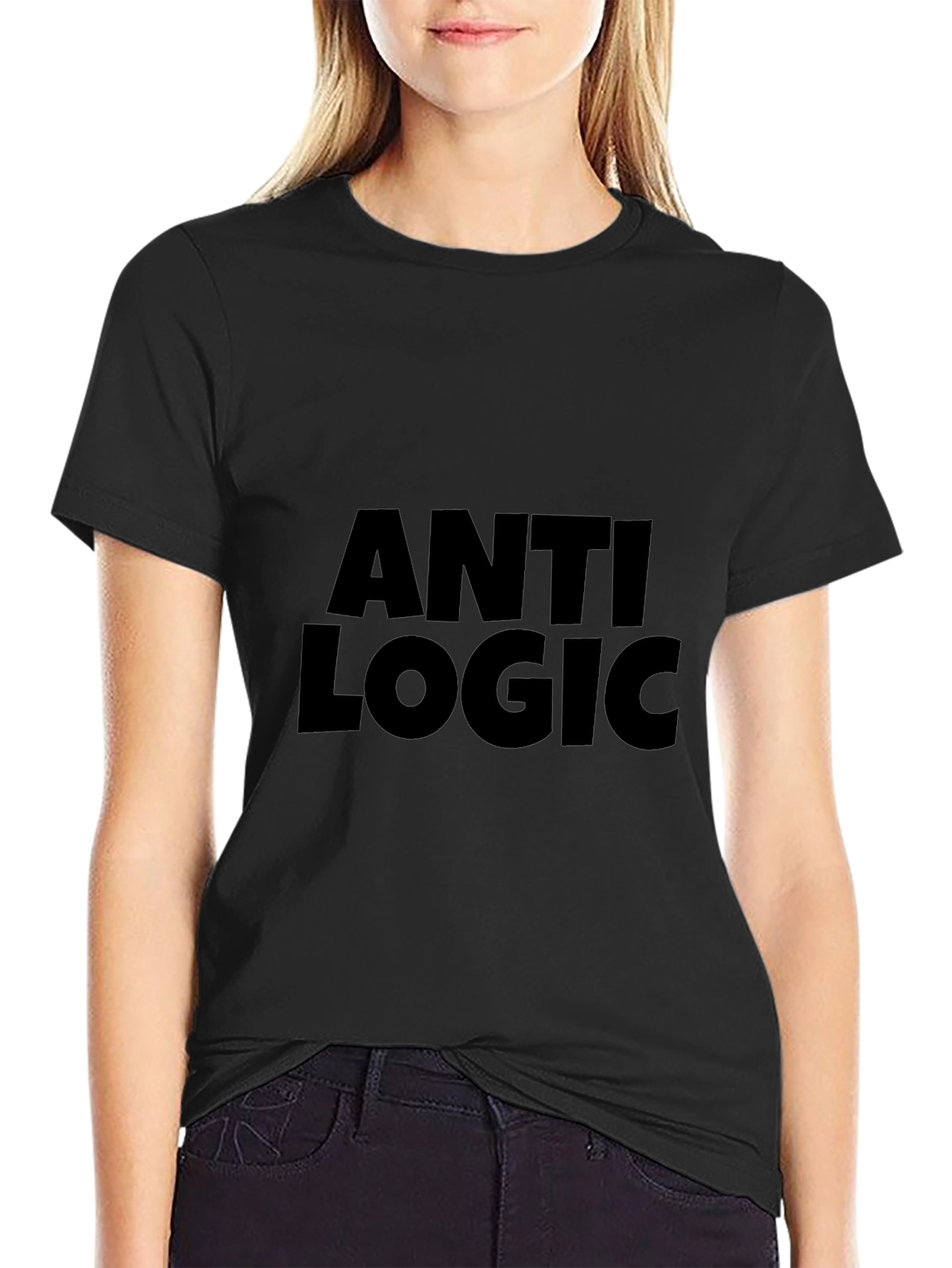 Anti Logic Black T-Shirt - Bold Statement Tee