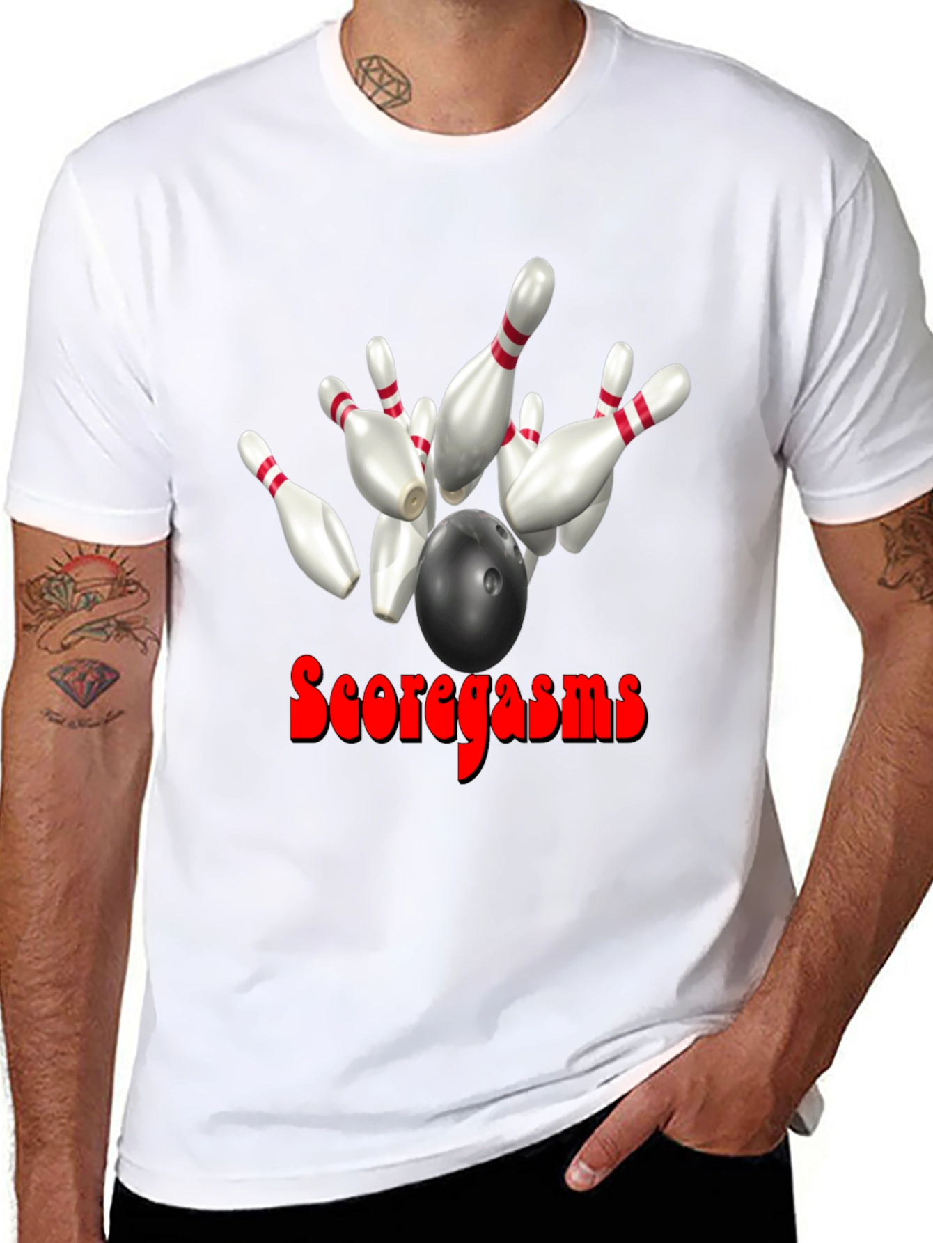 Scoregasms Bowling T-Shirt: Strike King