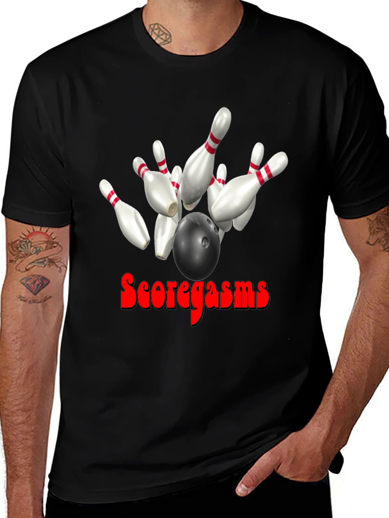 Scoregasms Bowling T-Shirt: Strike King
