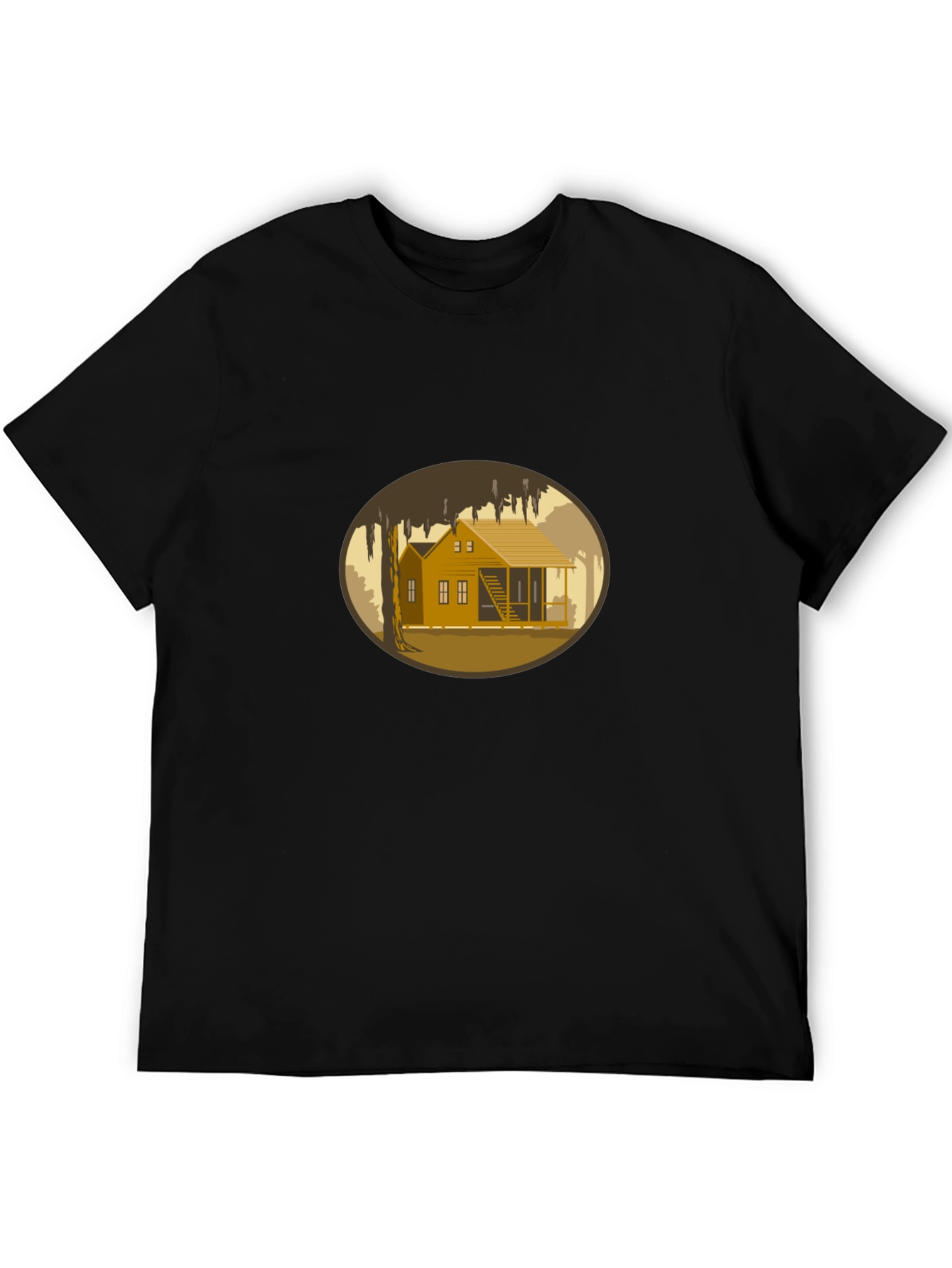 Bayou Cabin Graphic Tee - Black