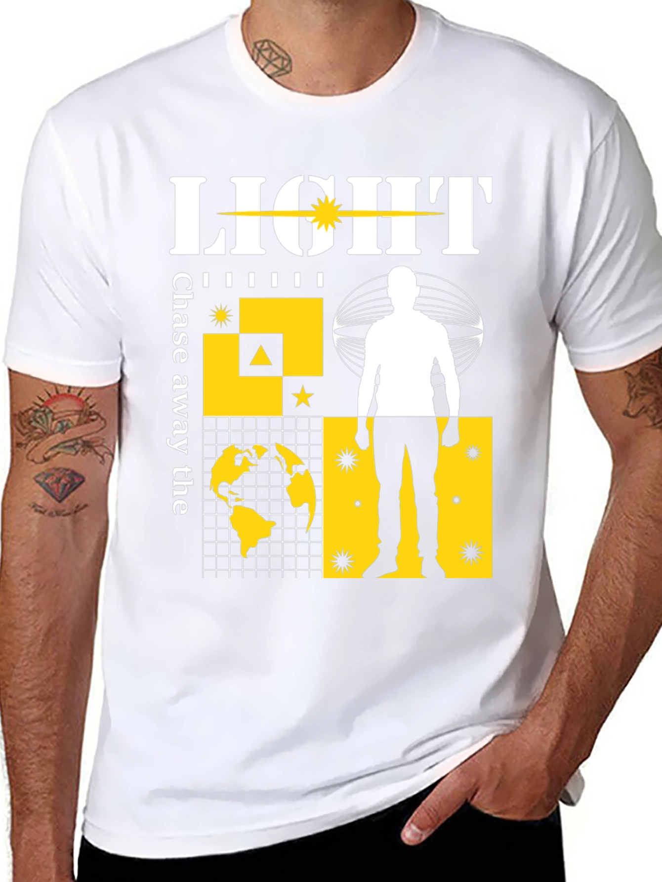Light Chase Away Graphic Print Tee