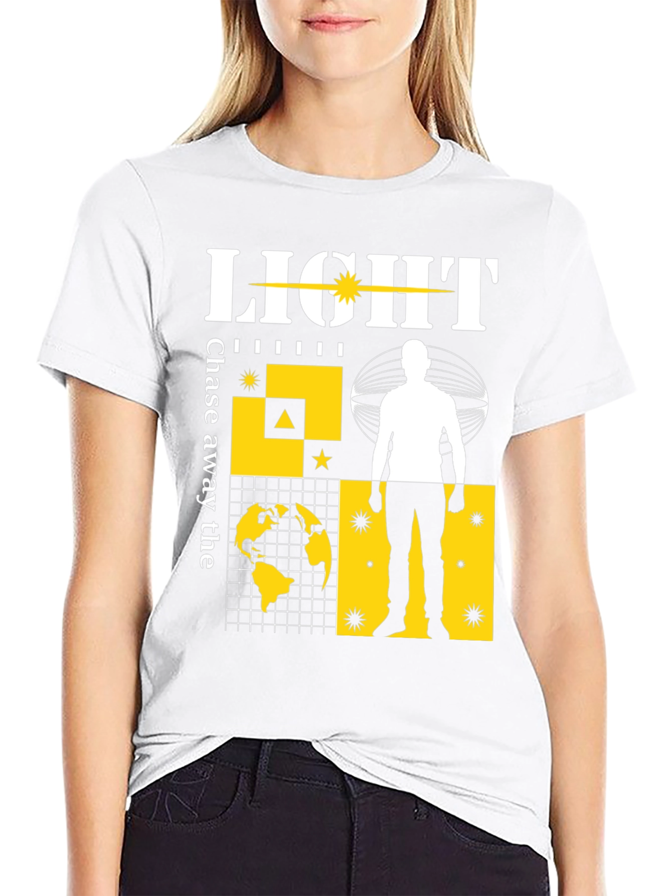 Light Chase Away Graphic Print Tee