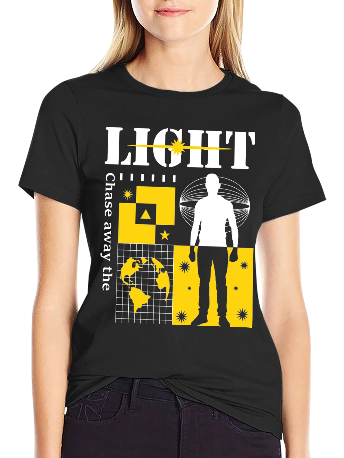 Light Chase Away Graphic Print Tee