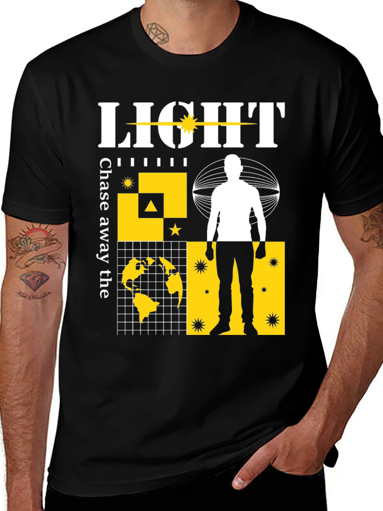 Light Chase Away Graphic Print Tee