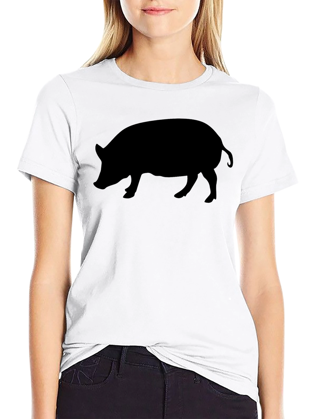 Mens Black Boar Graphic Tee