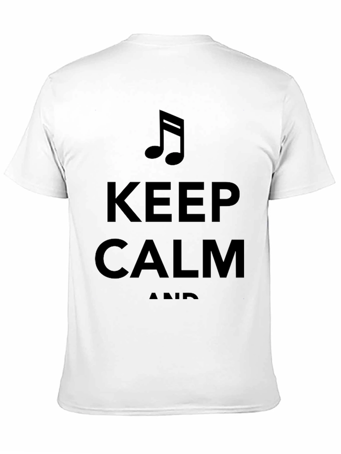 Keep Calm Music Note Graphic T-Shirt