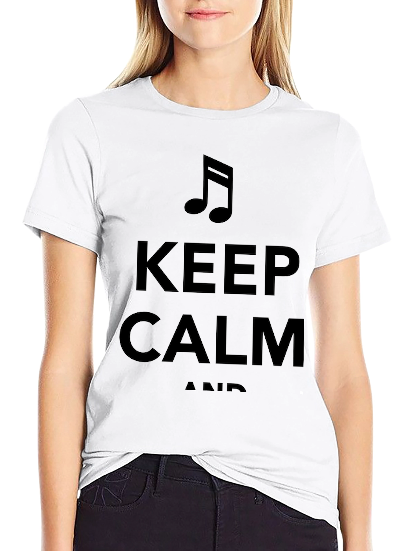 Keep Calm Music Note Graphic T-Shirt