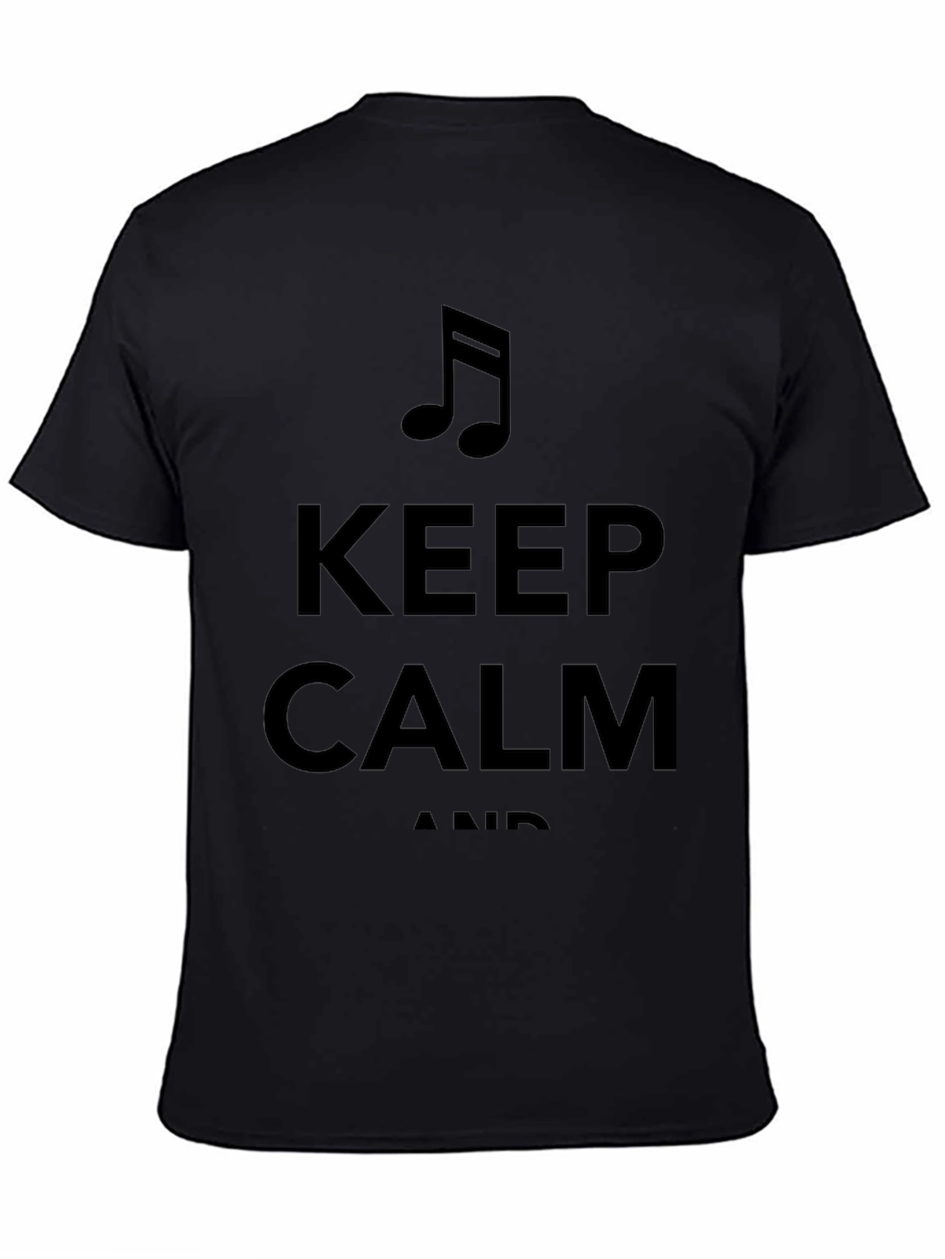 Keep Calm Music Note Graphic T-Shirt