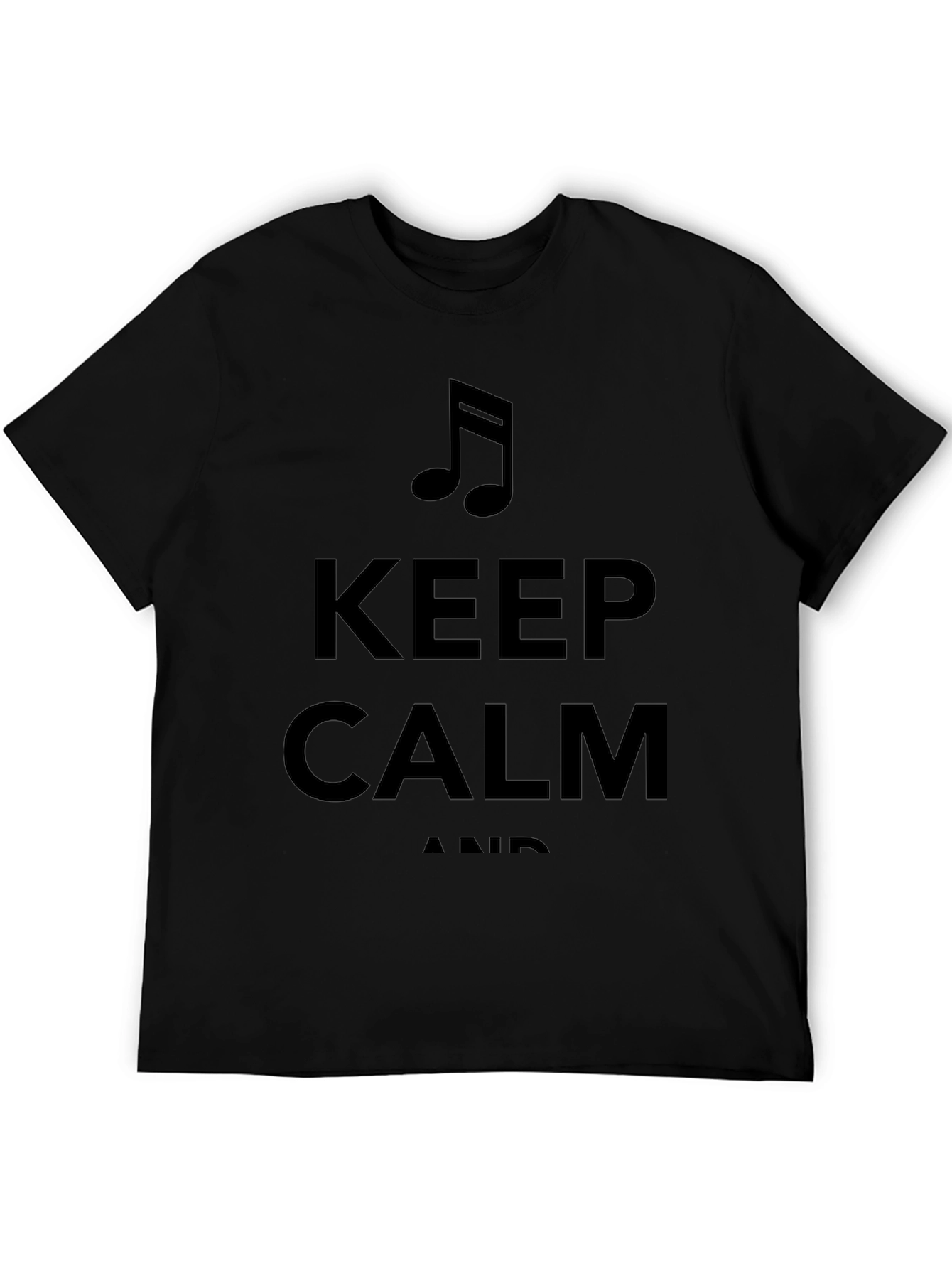 Keep Calm Music Note Graphic T-Shirt