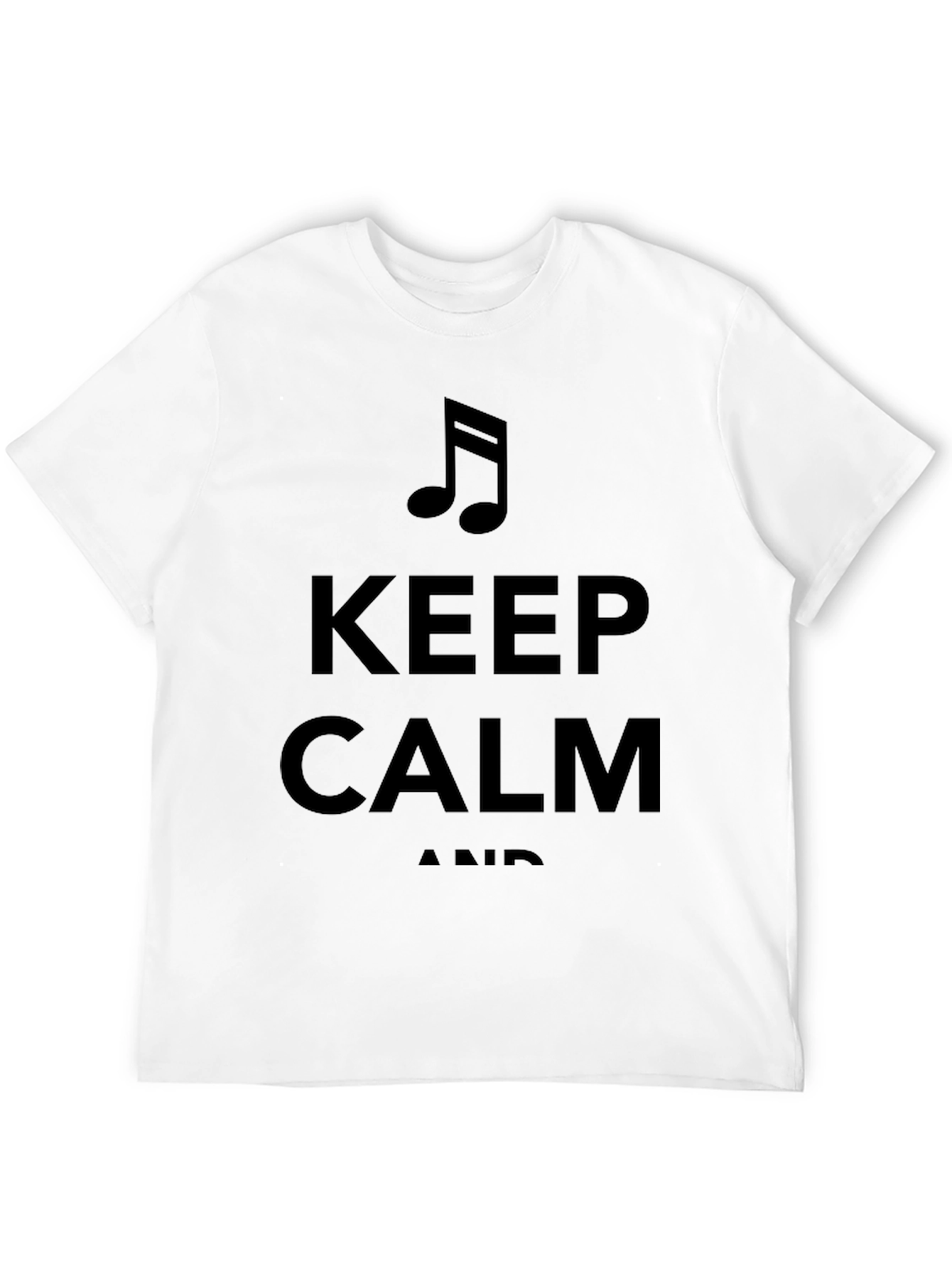 Keep Calm Music Note Graphic T-Shirt
