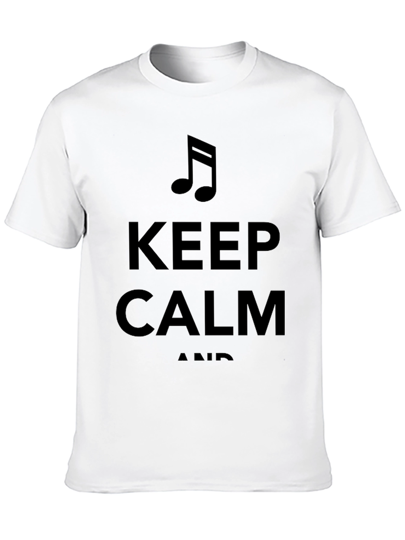Keep Calm Music Note Graphic T-Shirt