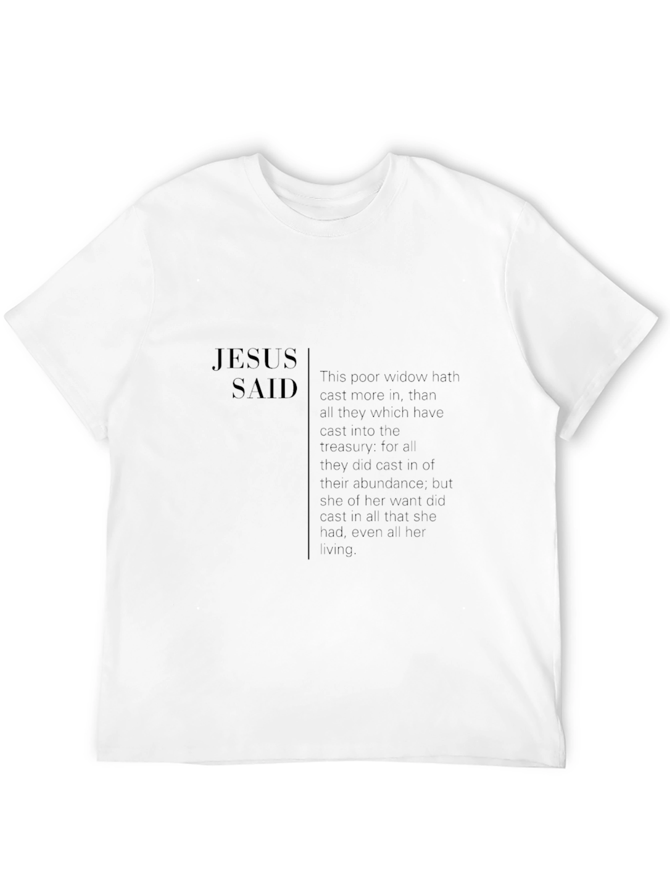 Jesus Said Black T-Shirt