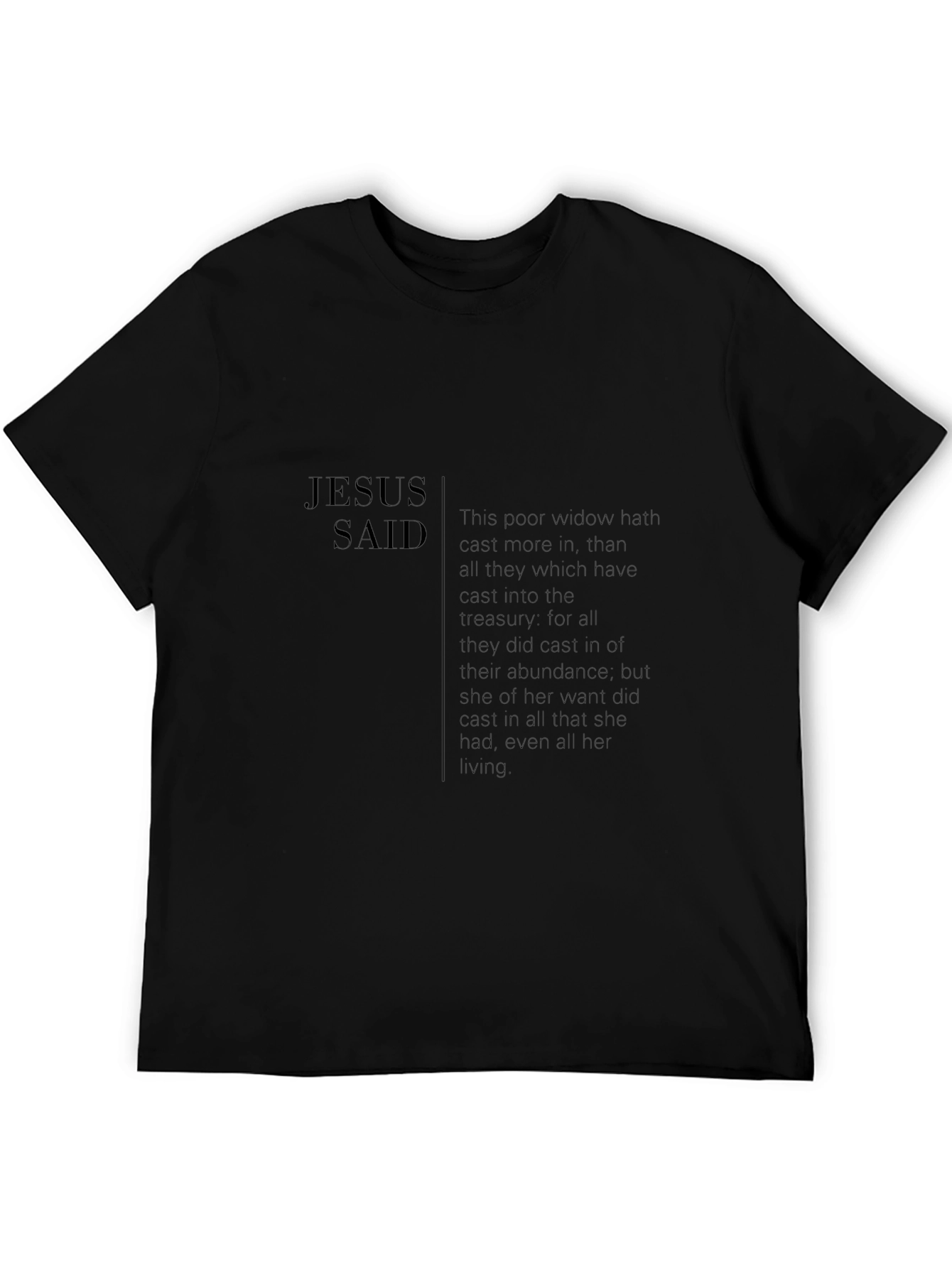 Jesus Said Black T-Shirt