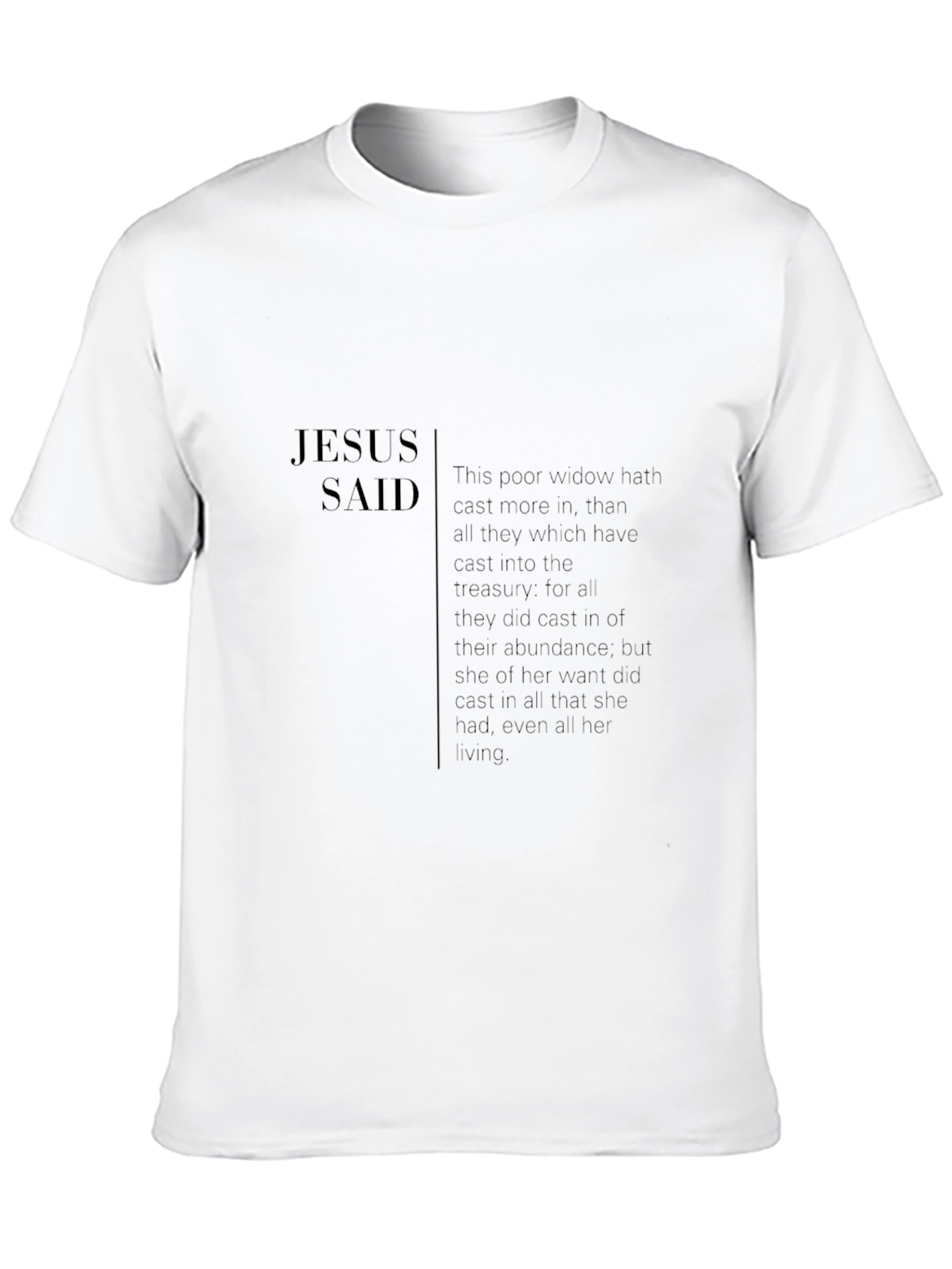 Jesus Said Black T-Shirt
