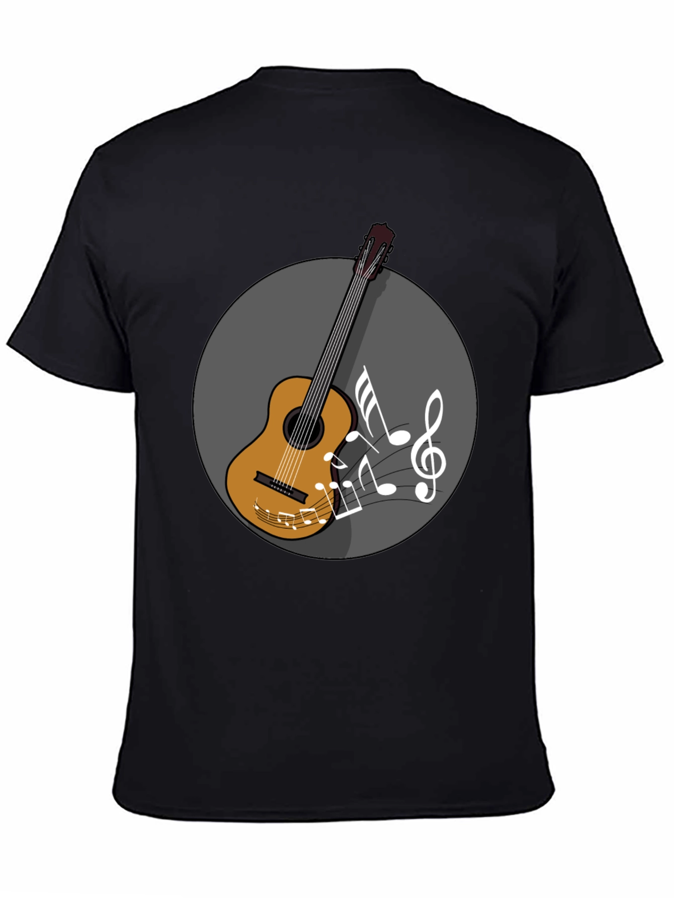 Guitar Music Graphic Tee - Musicians Black T-Shirt