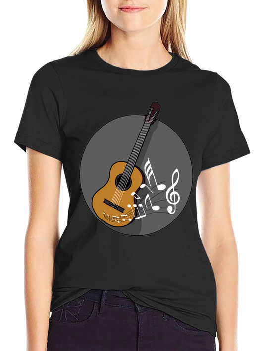 Guitar Music Graphic Tee - Musicians Black T-Shirt