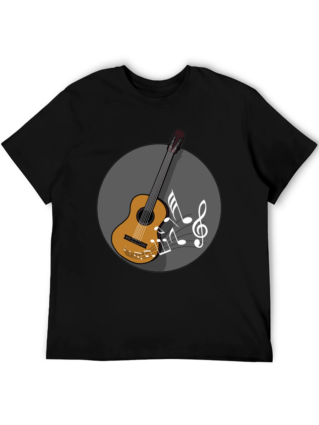 Guitar Music Graphic Tee - Musicians Black T-Shirt