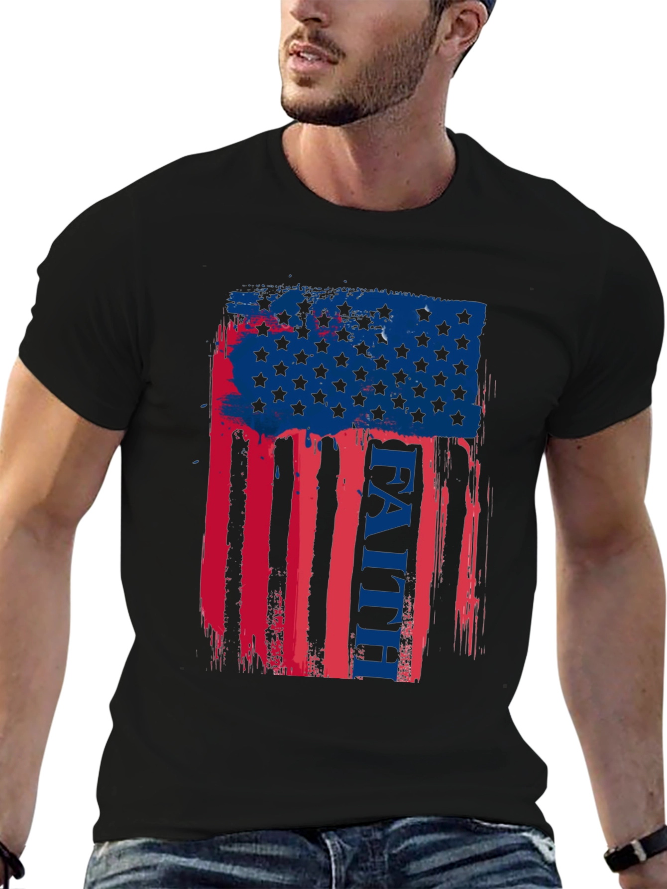 Faith American Flag Graphic T-Shirt