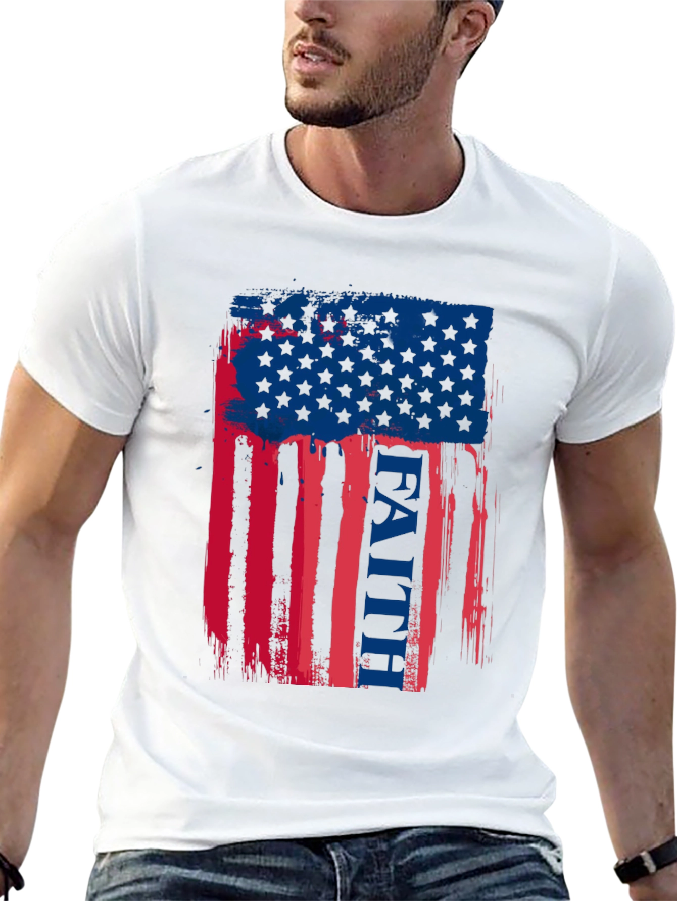 Faith American Flag Graphic T-Shirt