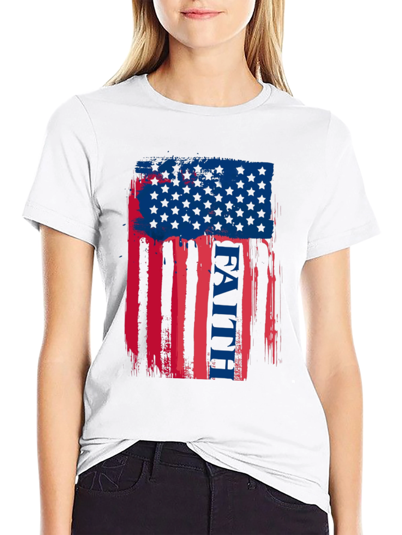Faith American Flag Graphic T-Shirt
