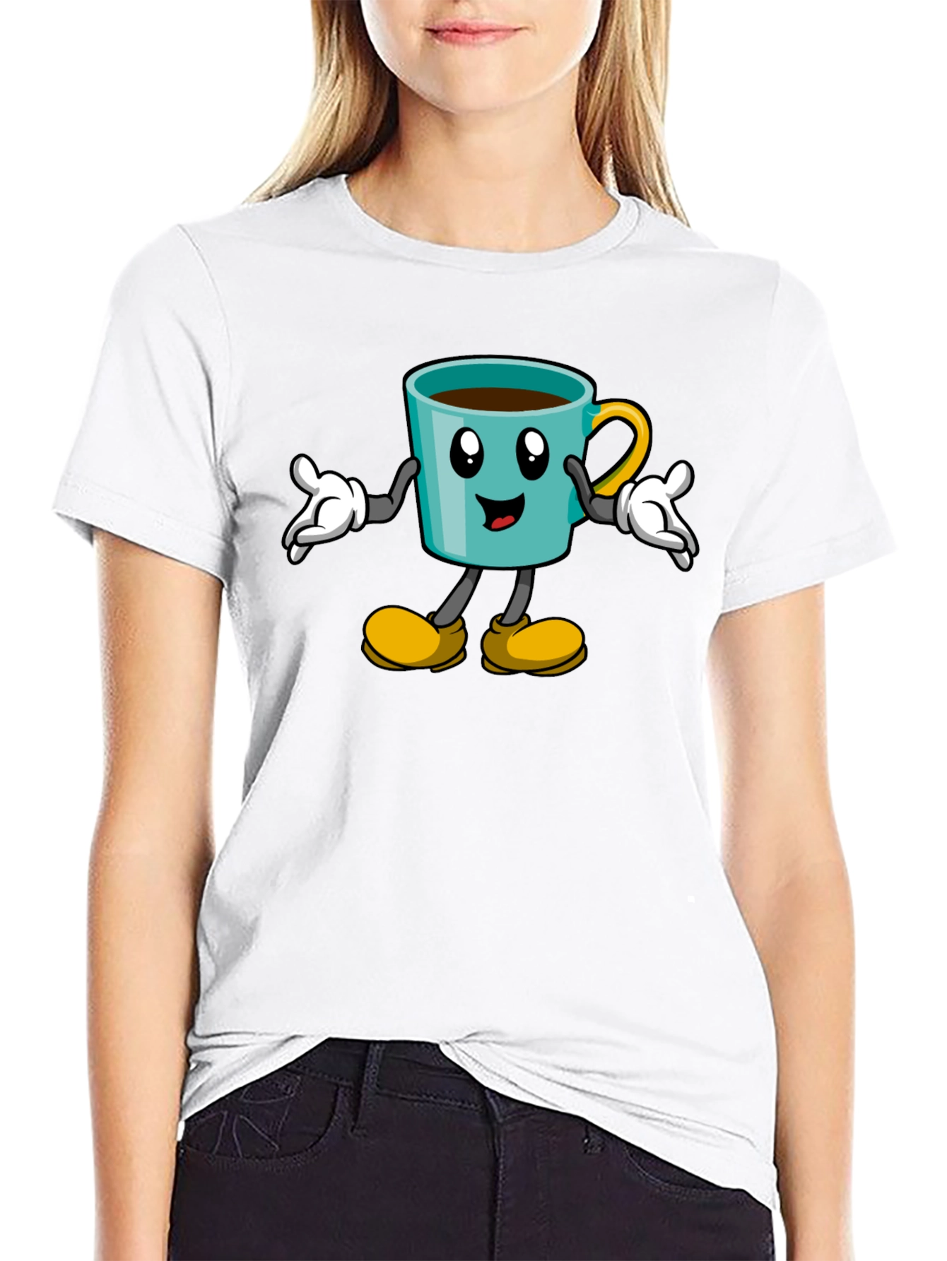 Cartoon Coffee Cup T-Shirt