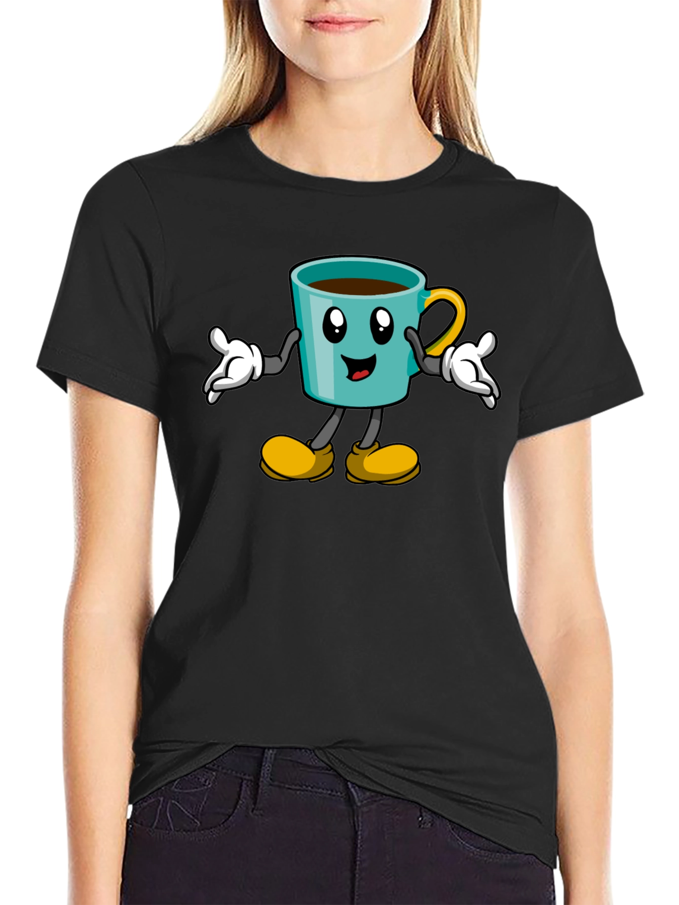 Cartoon Coffee Cup T-Shirt