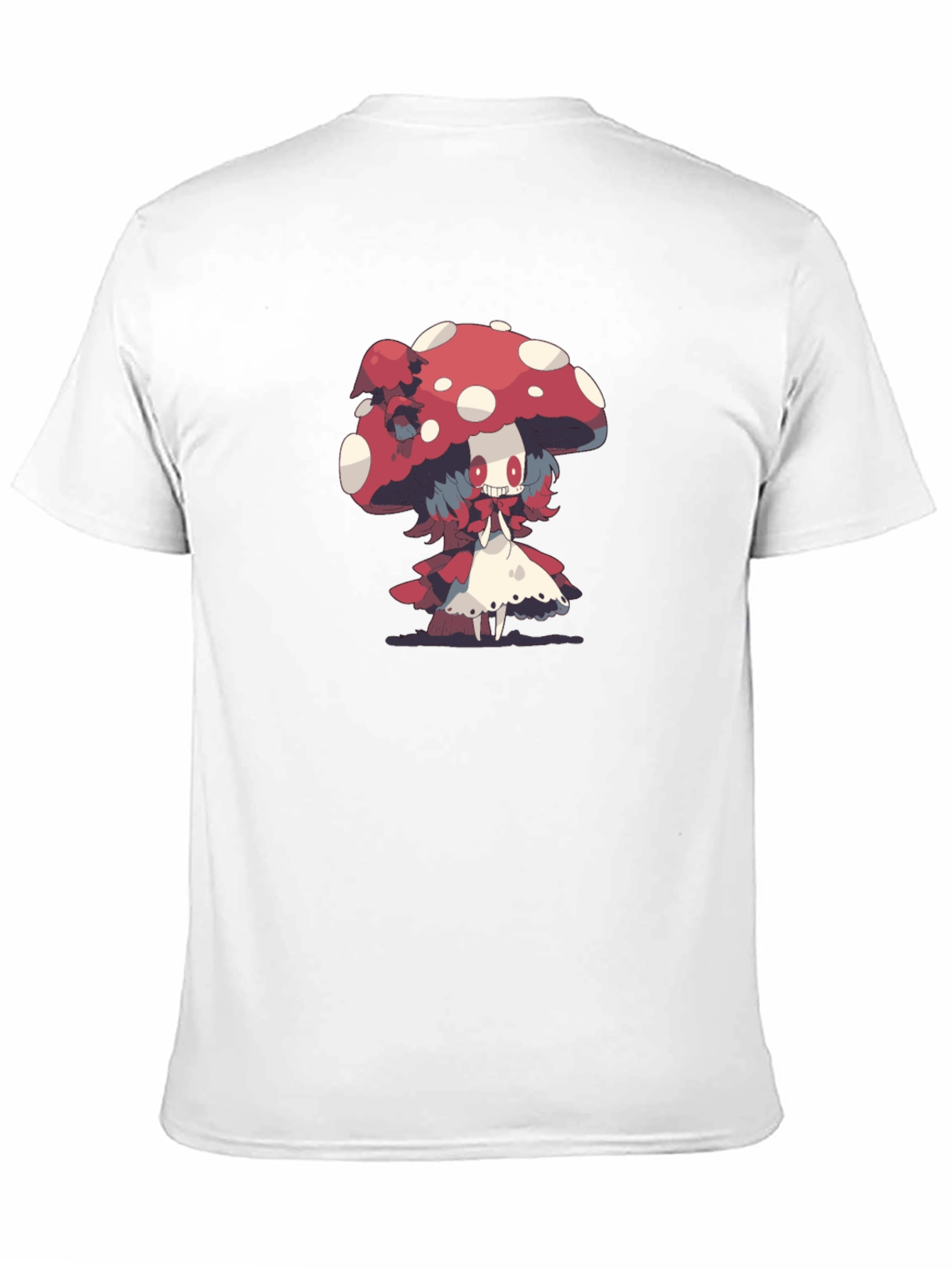Mushroom Character Graphic Print Black Tee