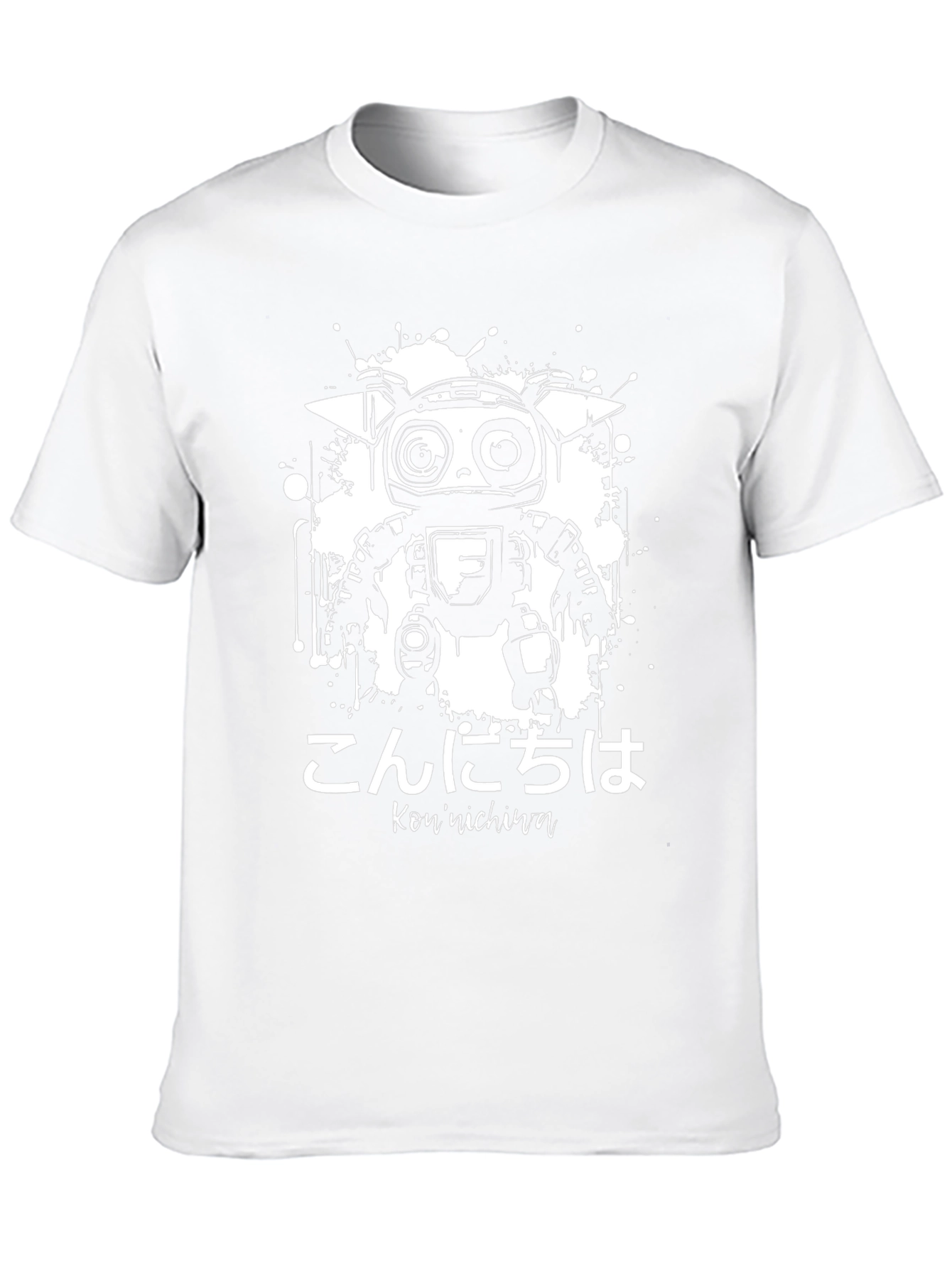 Robot Japanese Graphic Tee - Cool Black T-Shirt