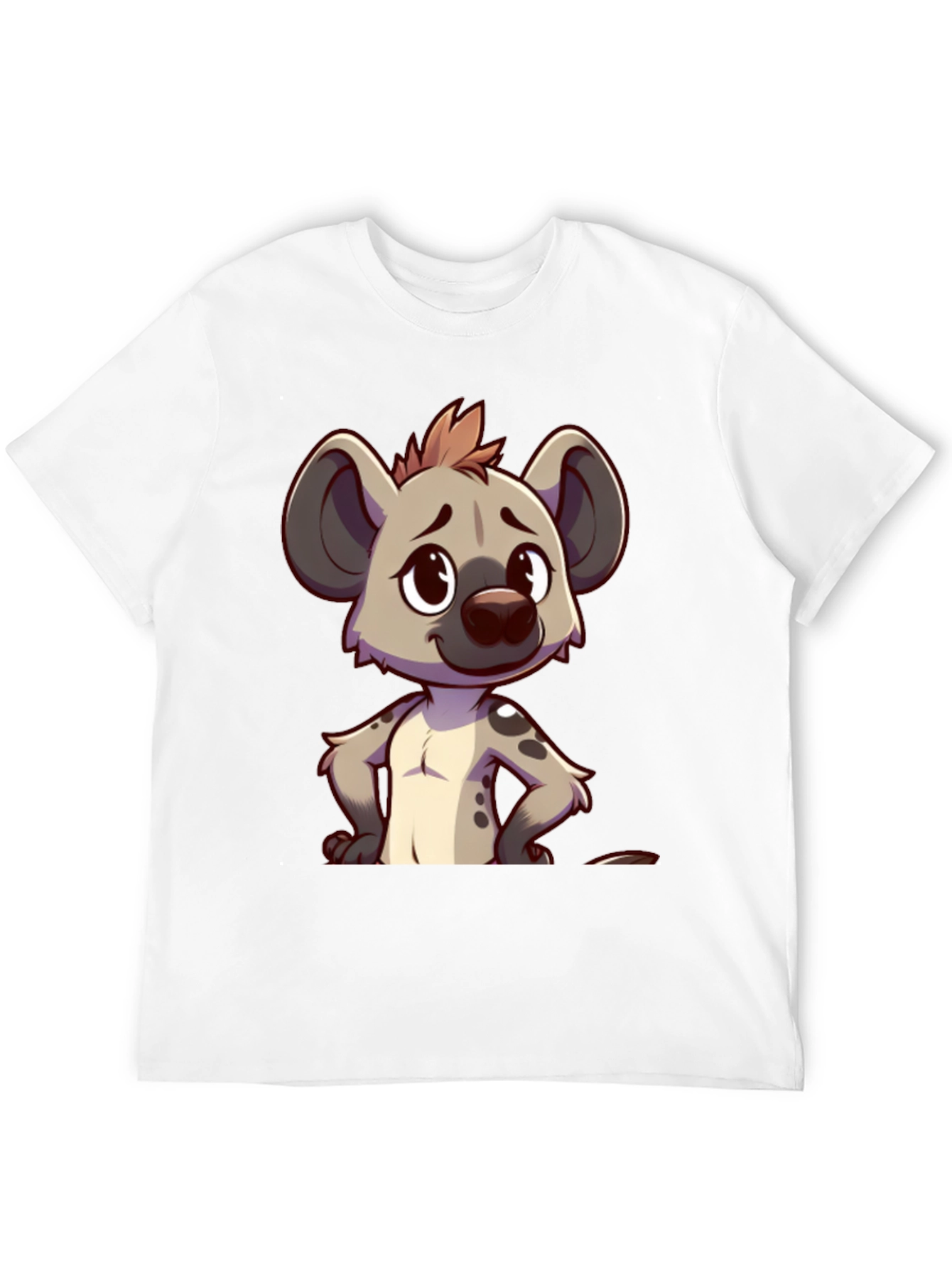 Cartoon Hyena Graphic Tee - Stylish Black T-Shirt