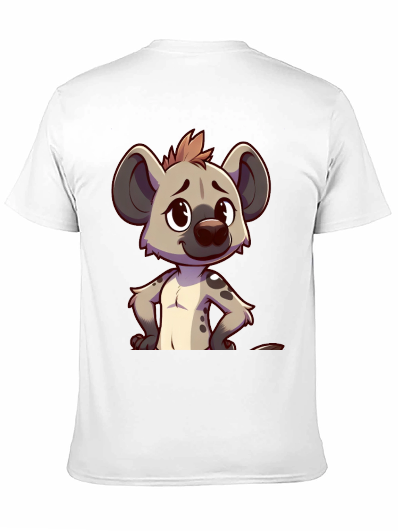 Cartoon Hyena Graphic Tee - Stylish Black T-Shirt