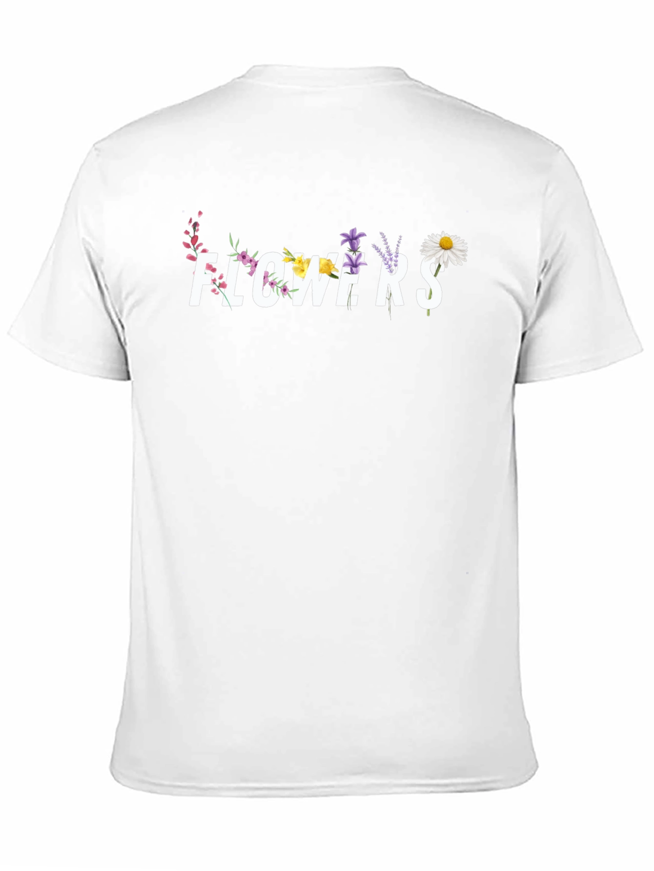 Floral Typography Black T-Shirt