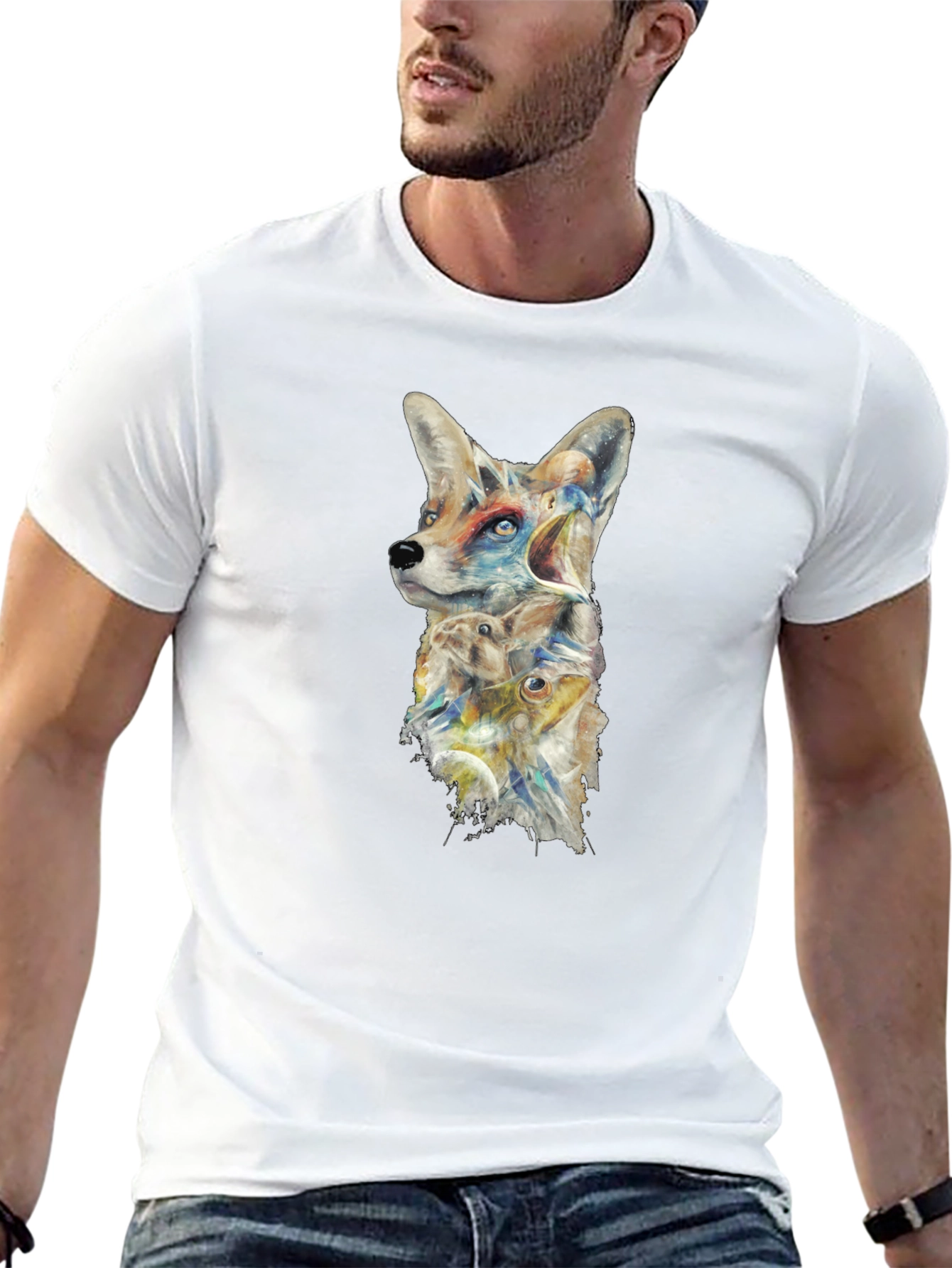 Animal Fusion Graphic Tee - Black
