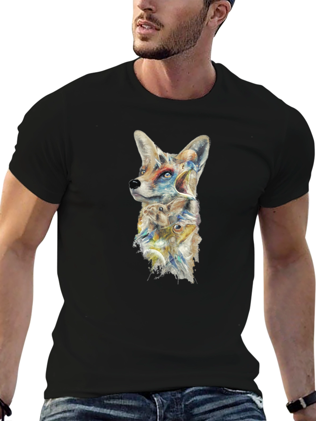 Animal Fusion Graphic Tee - Black