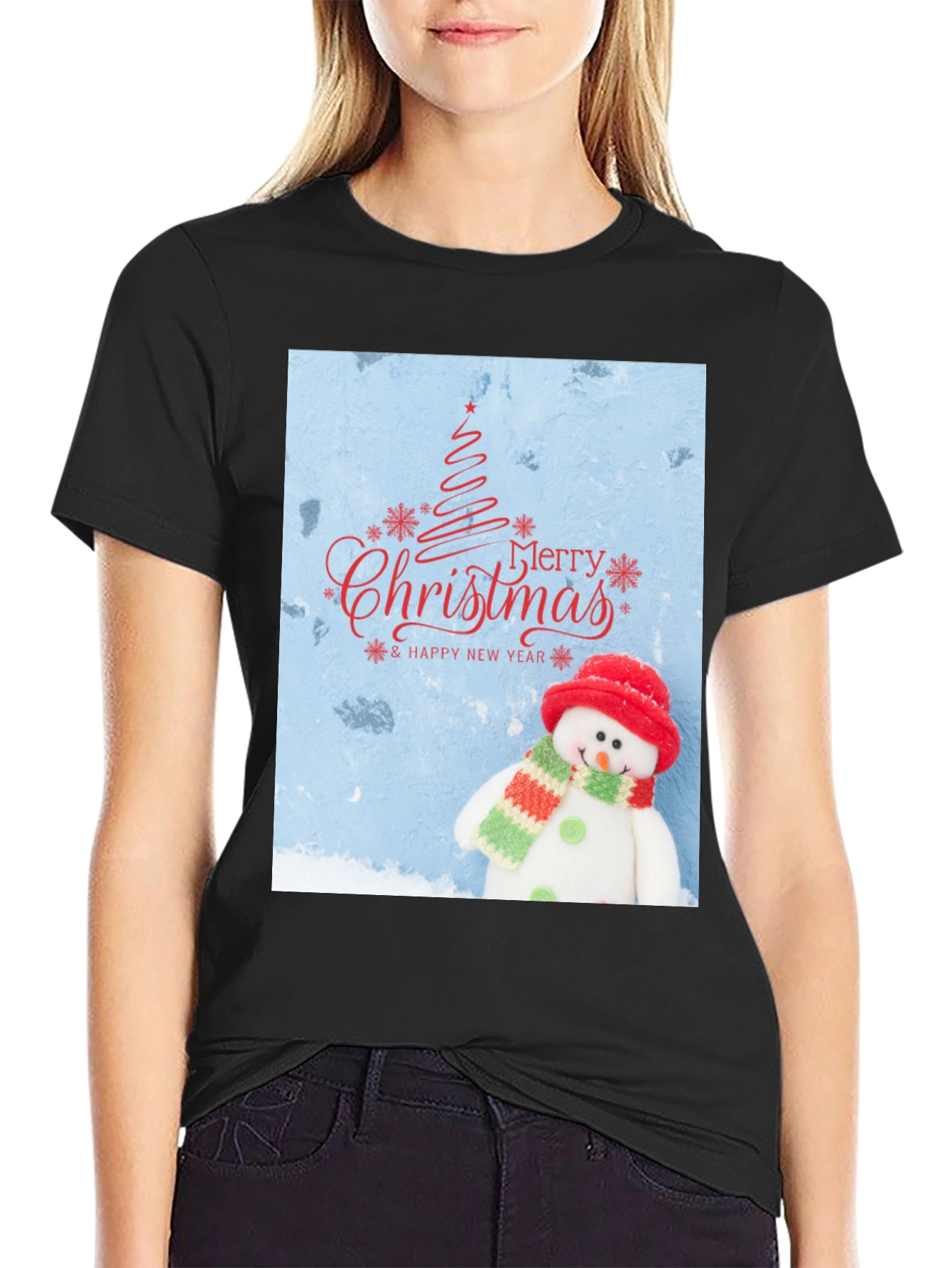 Festive Christmas Snowman T-Shirt