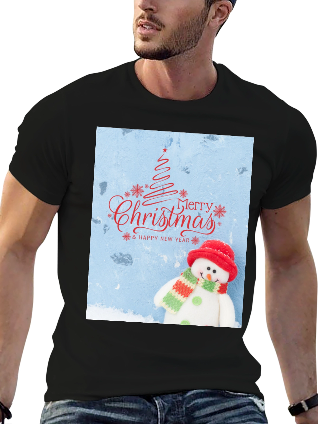 Festive Christmas Snowman T-Shirt