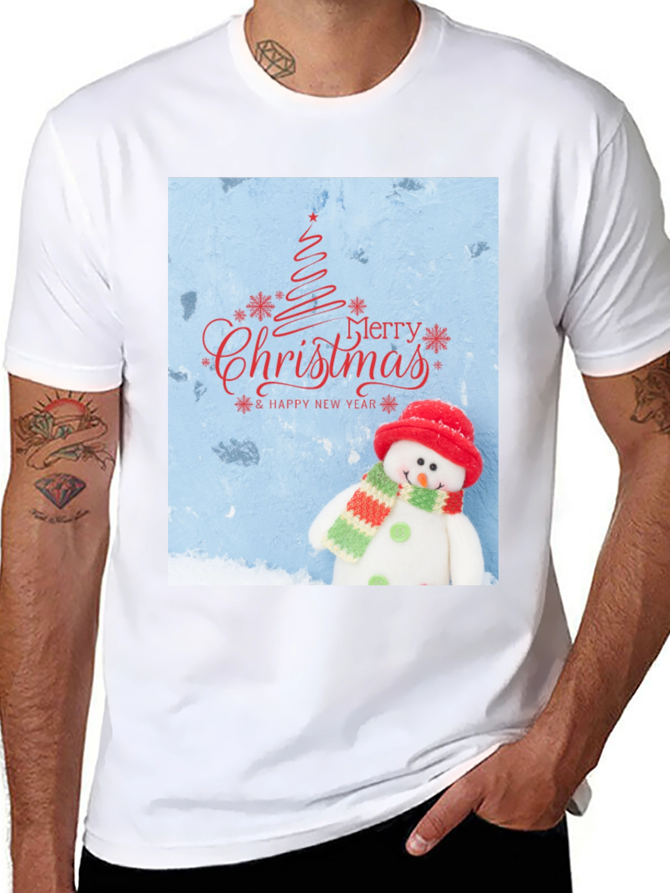 Festive Christmas Snowman T-Shirt