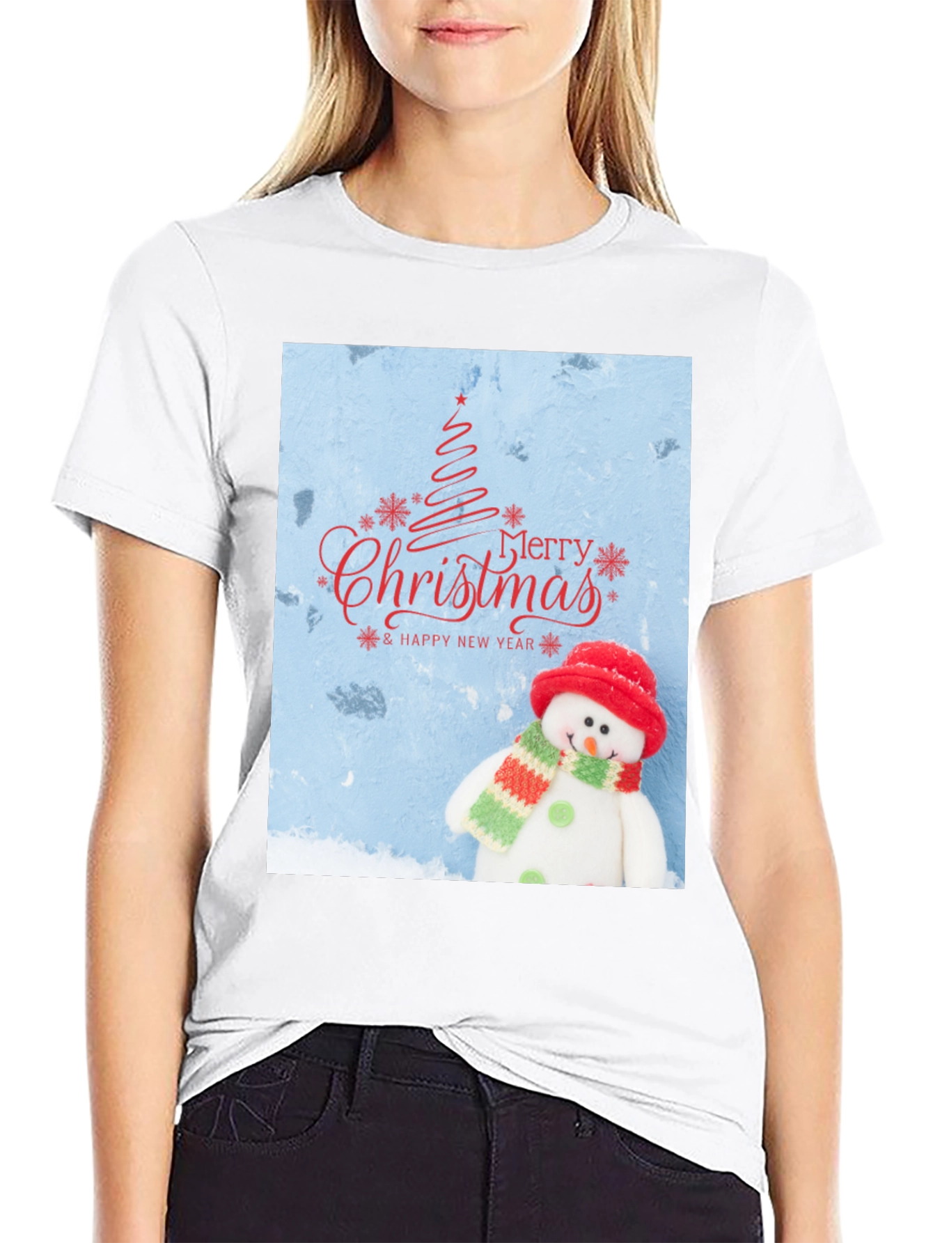 Festive Christmas Snowman T-Shirt