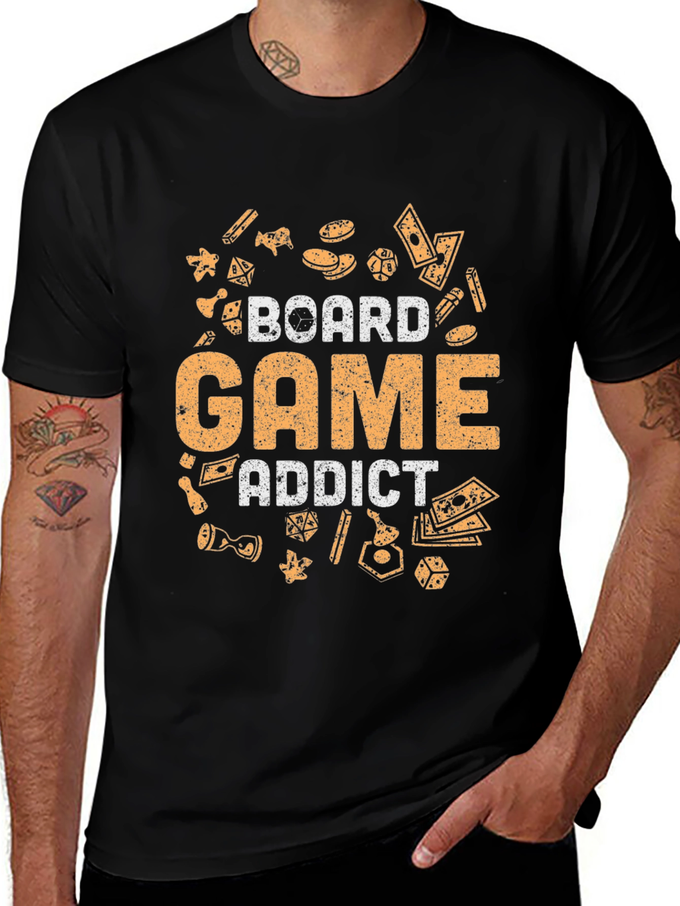 Board Game Addict Graphic T-Shirt - Unisex