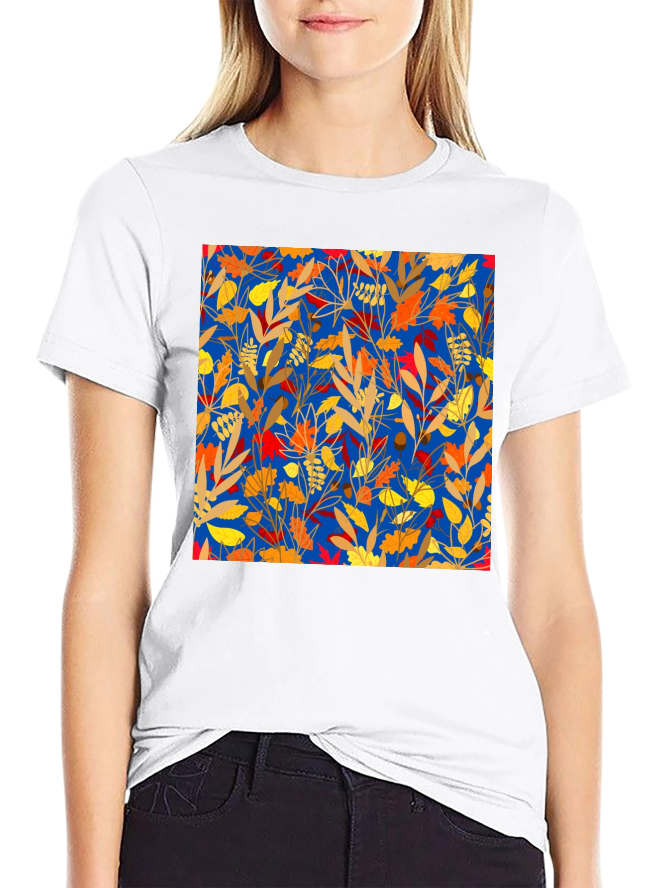 Autumn Leaves Graphic Print Tee