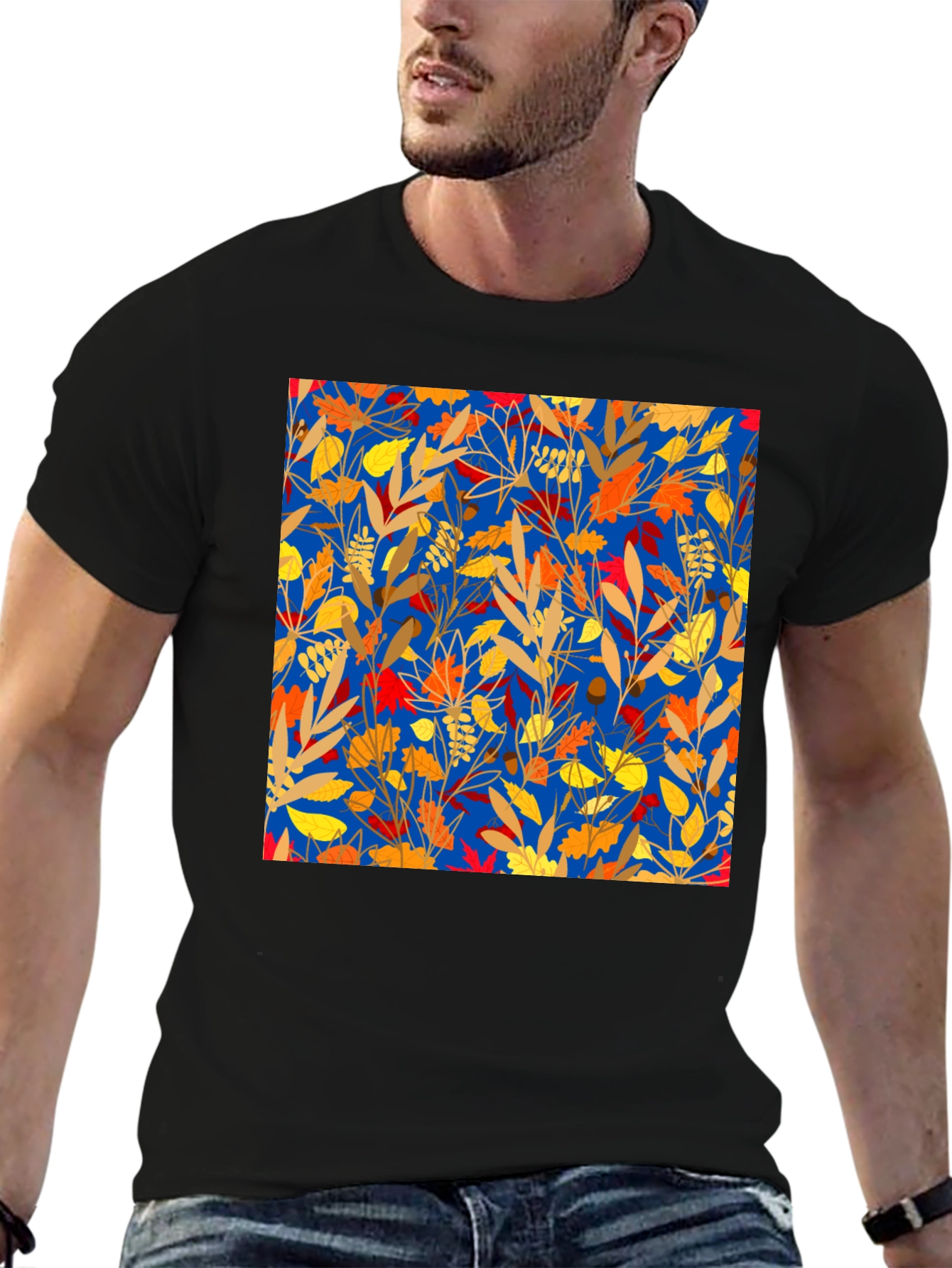 Autumn Leaves Graphic Print Tee