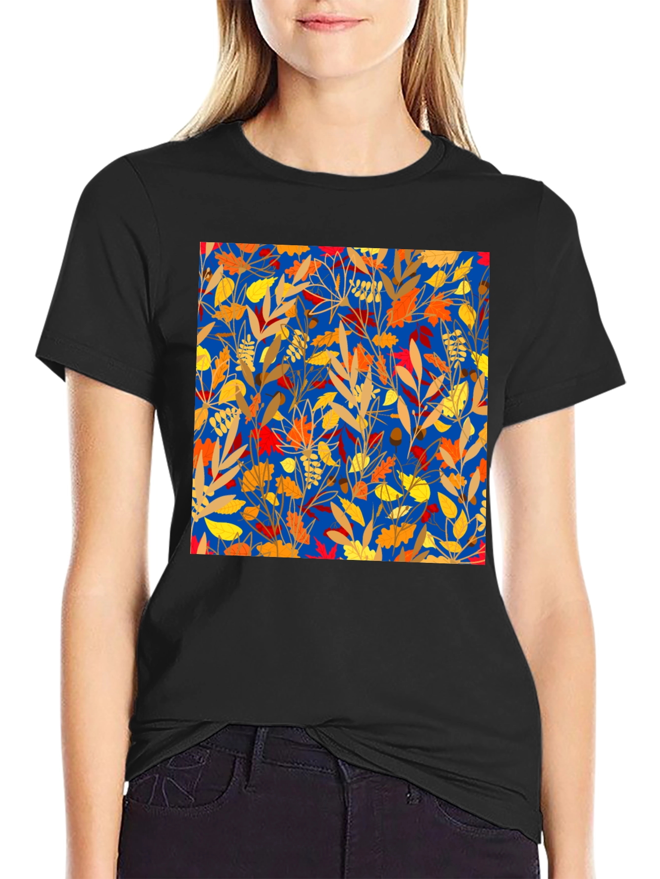 Autumn Leaves Graphic Print Tee