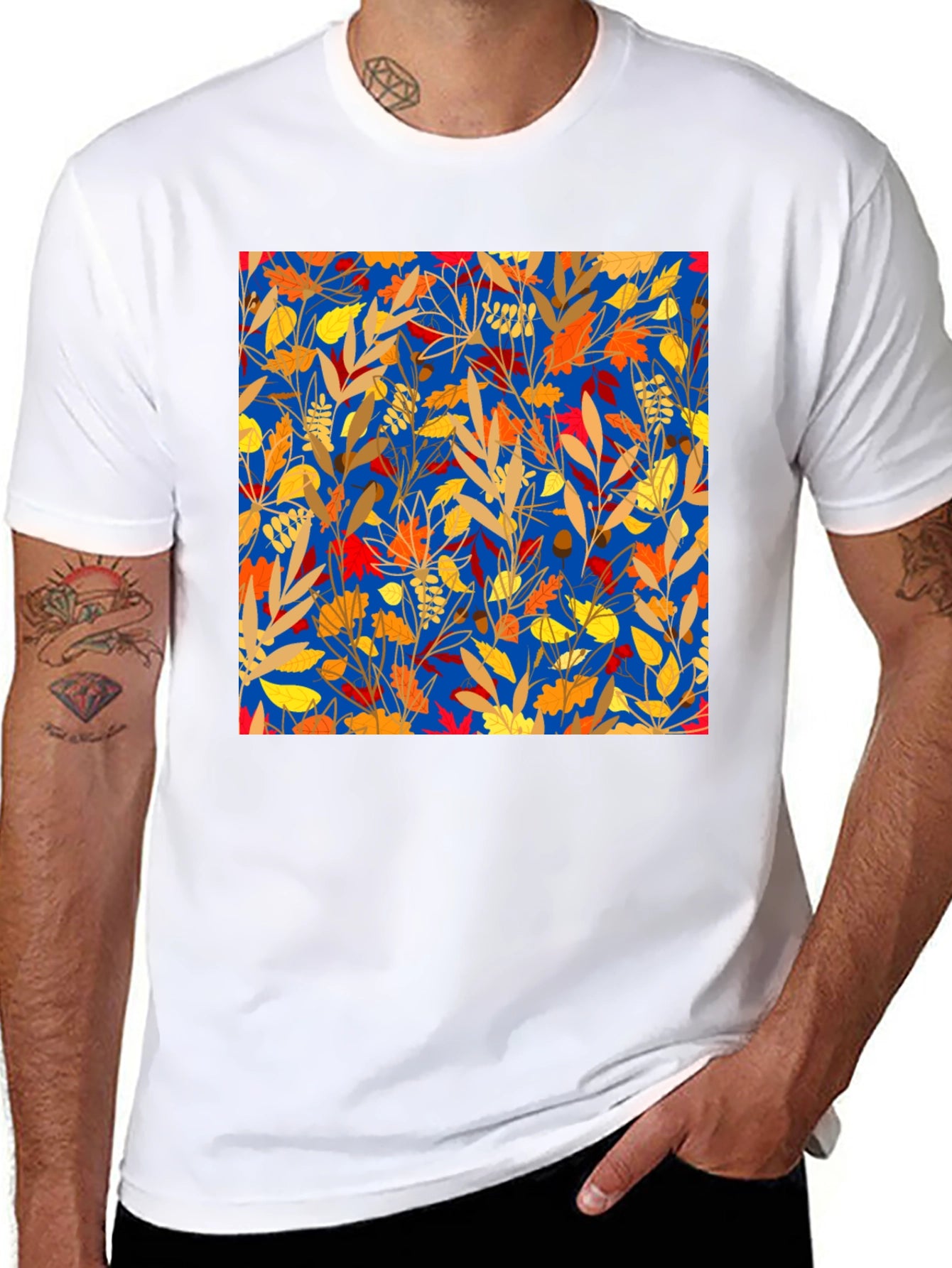 Autumn Leaves Graphic Print Tee