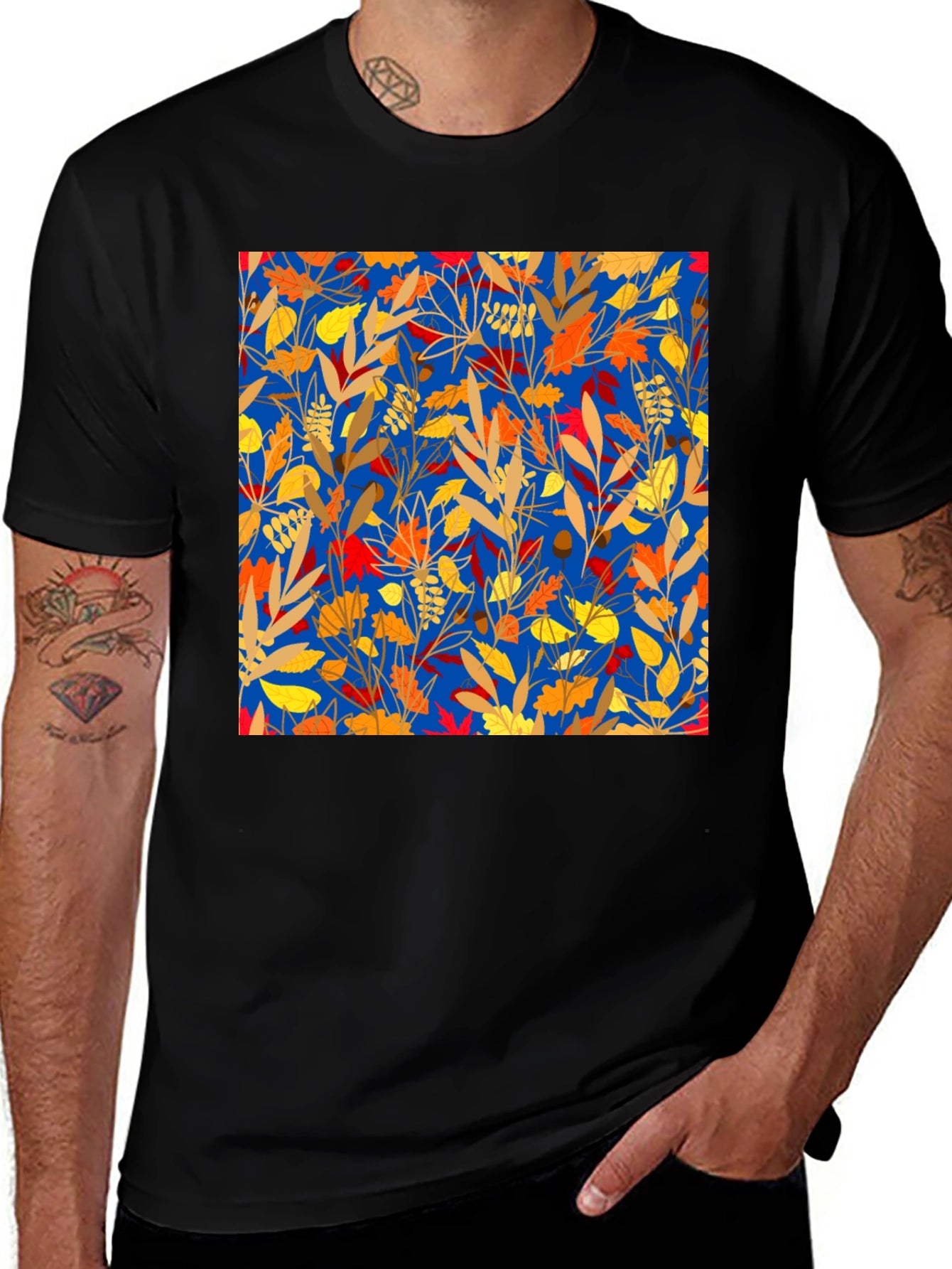 Autumn Leaves Graphic Print Tee